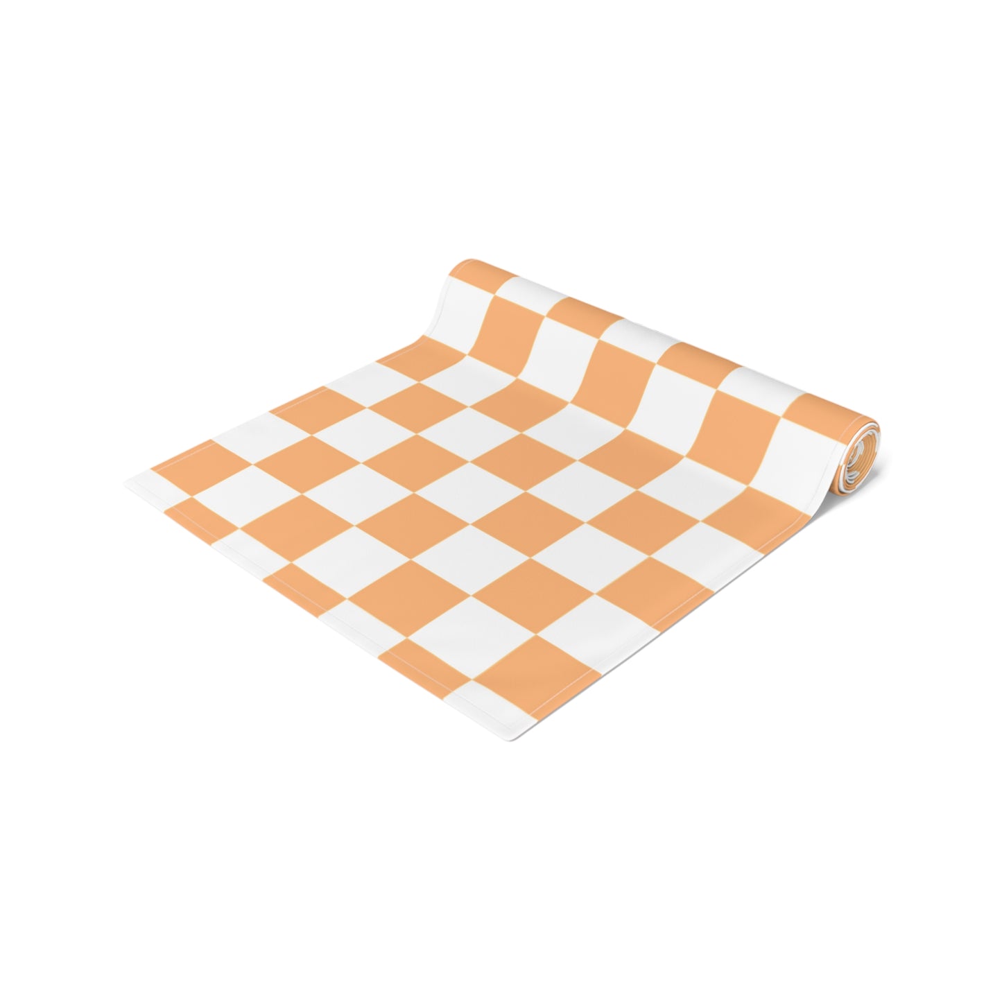 Chic Orange Checkered Table Runner - Perfect for Tailgating and Celebrations