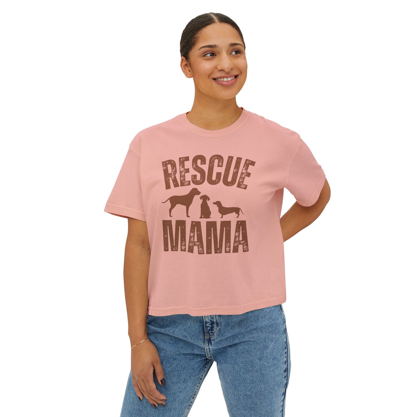 Rescue Mama Dogs Boxy Tee for Women