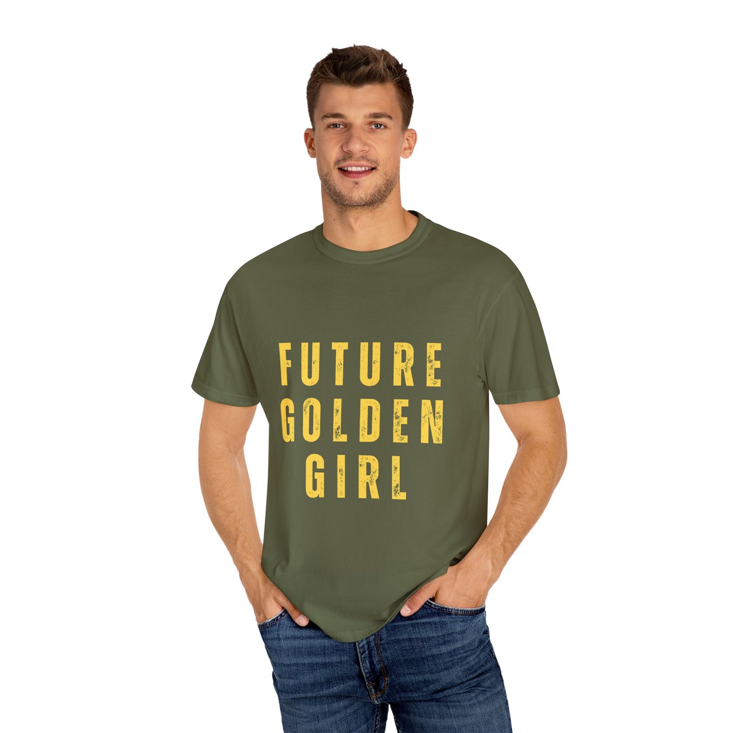 Future Golden Girl Unisex Garment-Dyed T-Shirt - Empowering Casual Wear