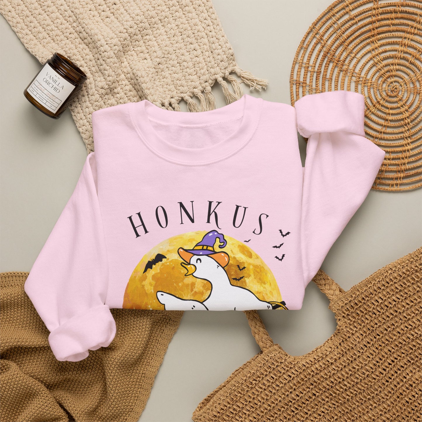 Honkus Ponkus Goose Sweatshirt — Cute Halloween Graphic Crewneck