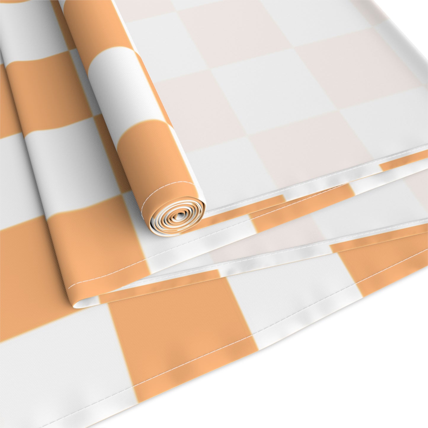 Chic Orange Checkered Table Runner - Perfect for Tailgating and Celebrations