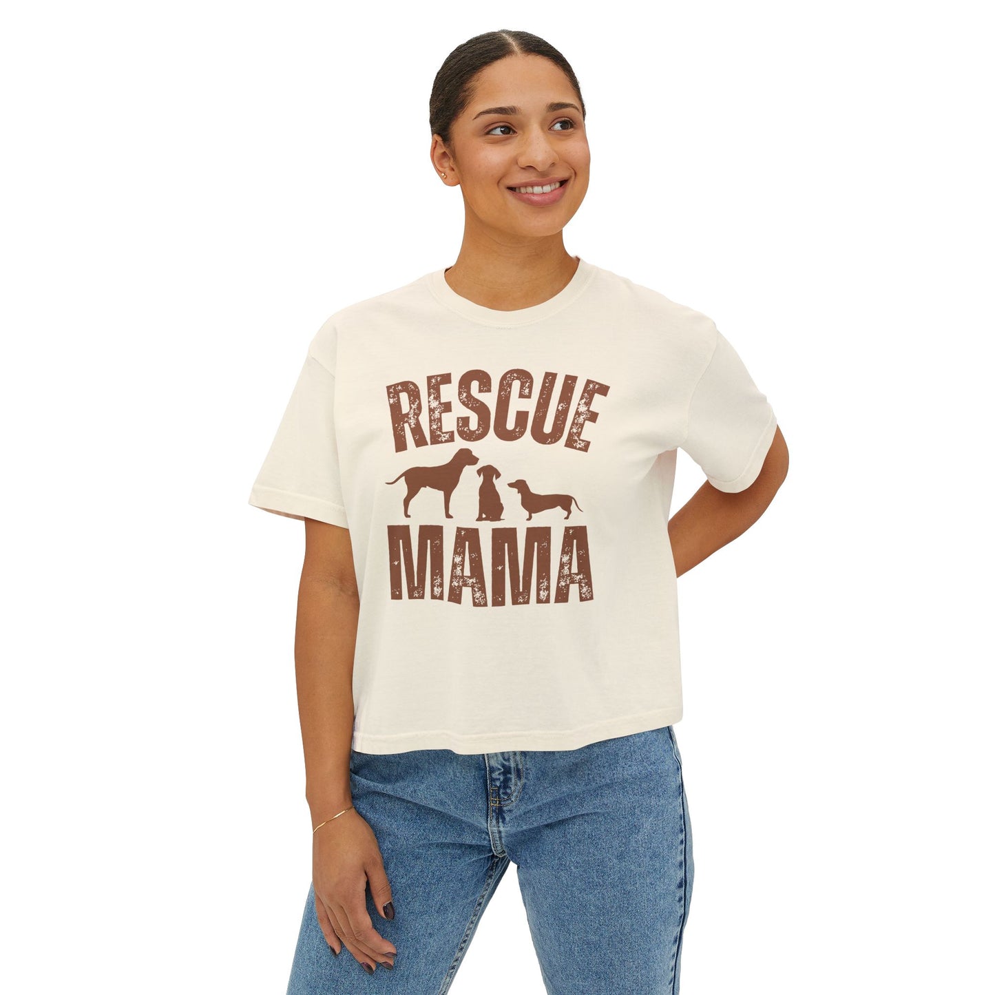 Rescue Mama Dogs Boxy Tee for Women