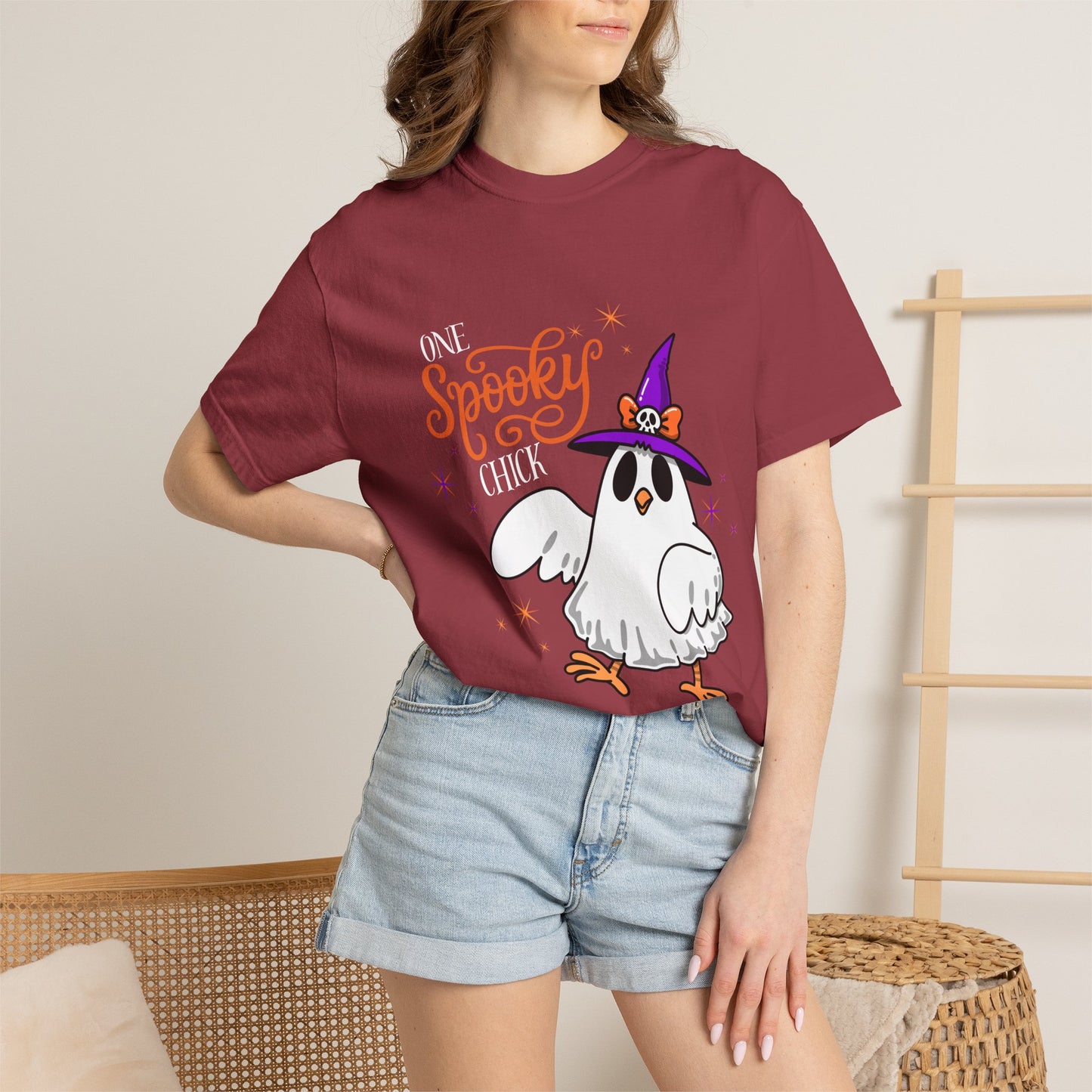 Ghost Chicken T-Shirt — "One Spooky Chick" Halloween Tee