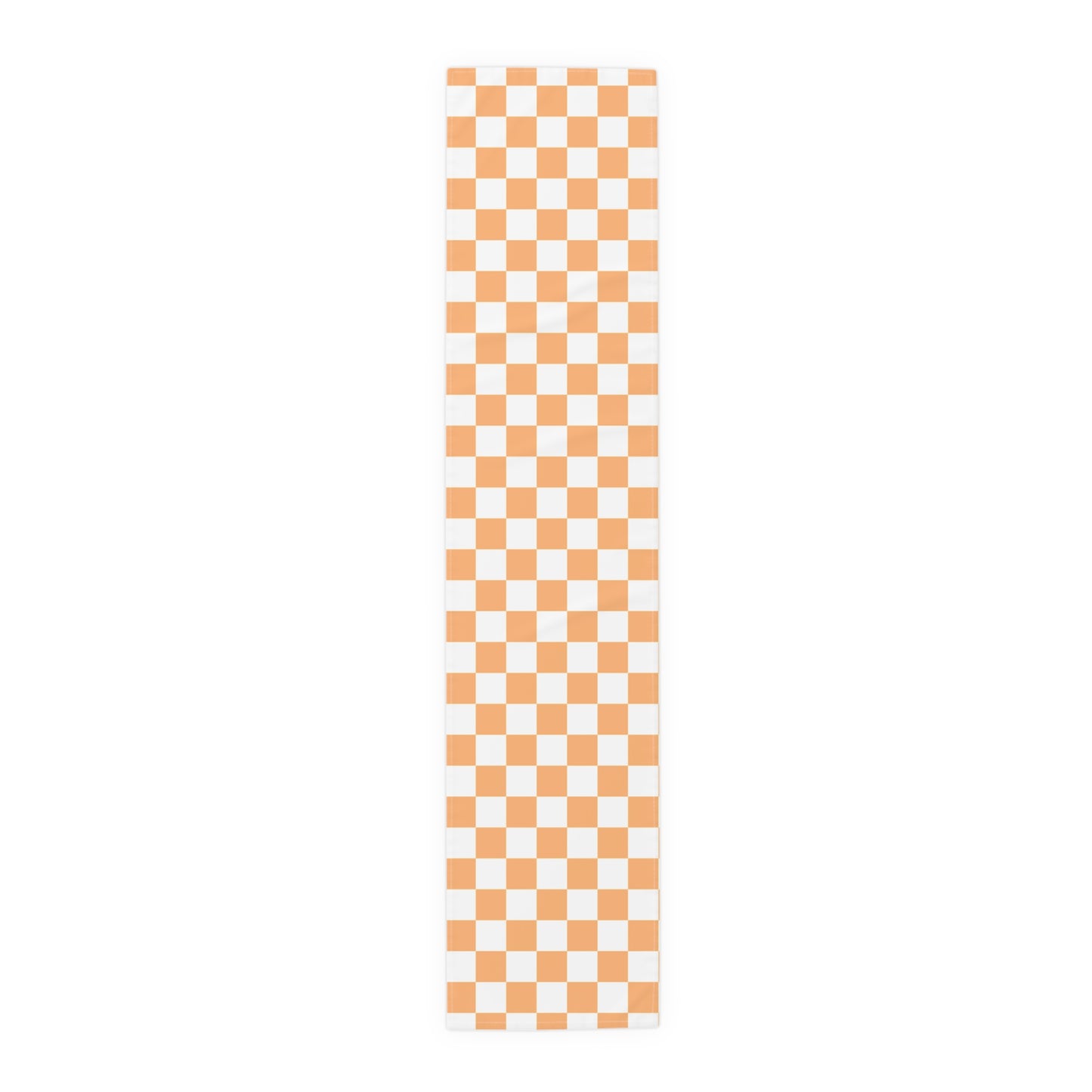 Chic Orange Checkered Table Runner - Perfect for Tailgating and Celebrations