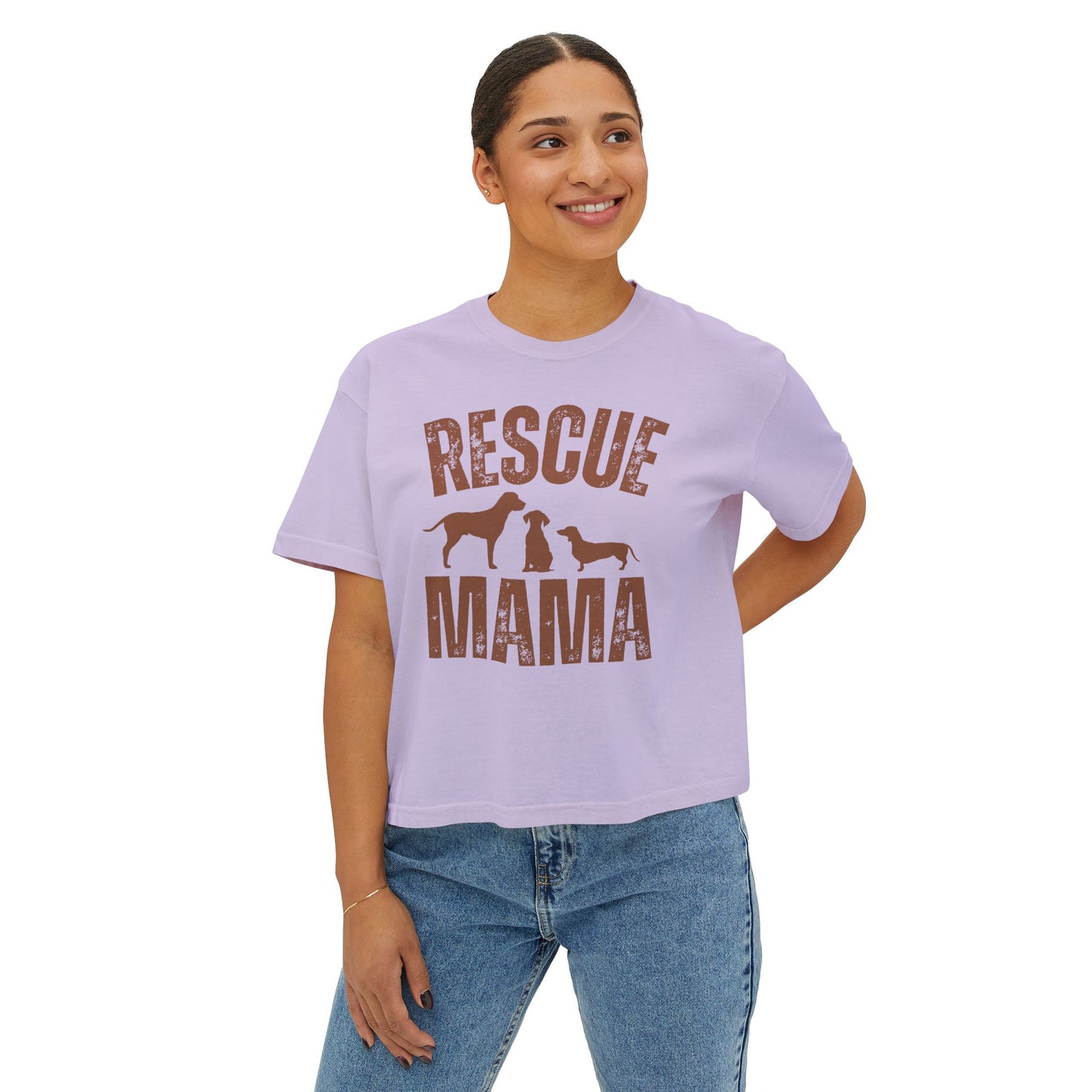 Rescue Mama Dogs Boxy Tee for Women