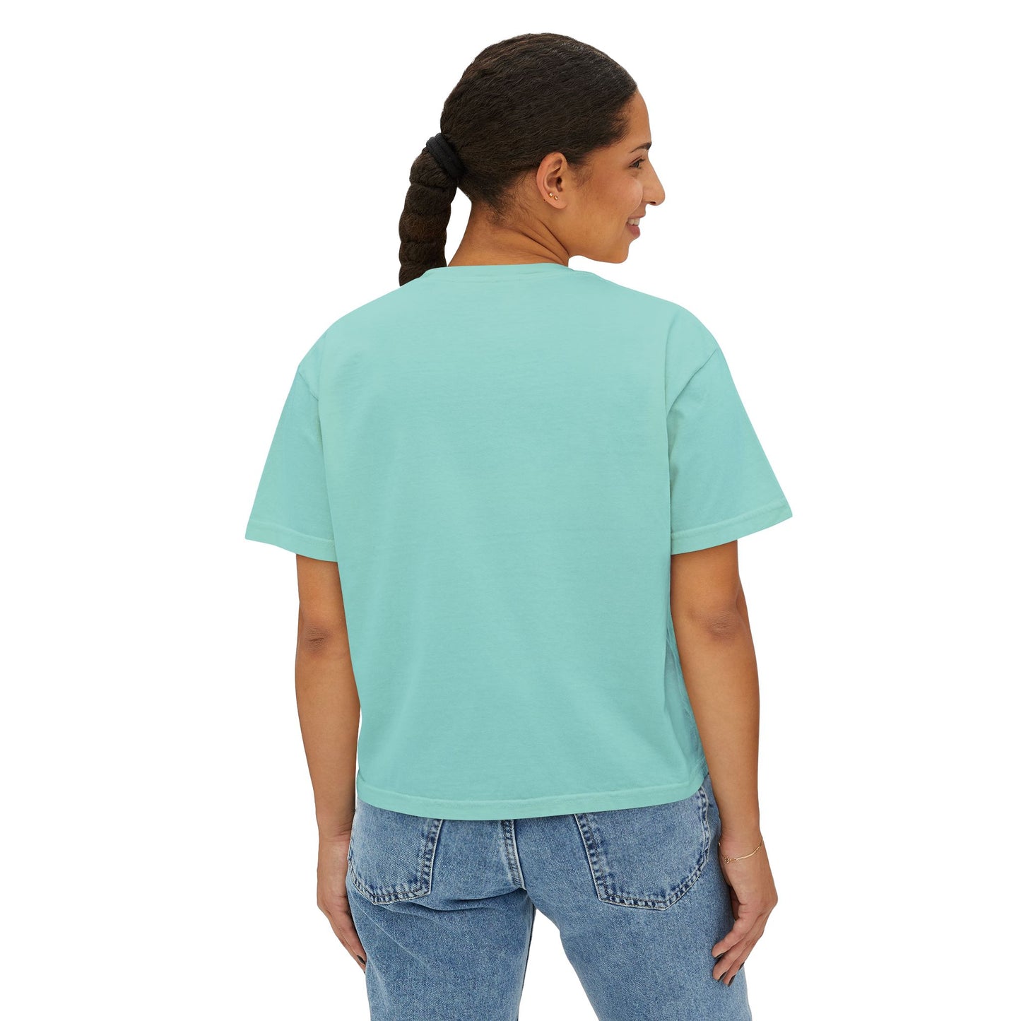 Women's Boxy Tee — "Tricks or Treats!" Halloween Dogs Graphic Tee