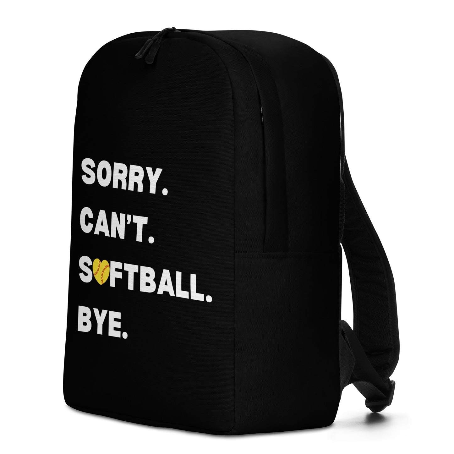 Sorry. Can't. Softball. Bye. Minimalist Backpack
