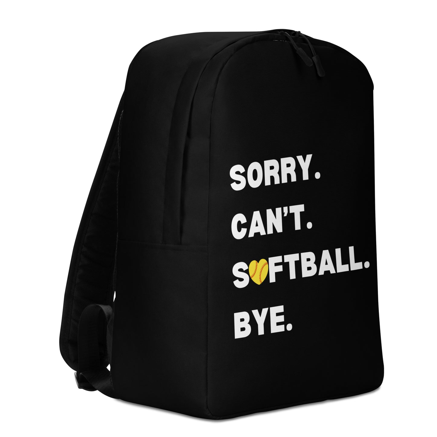 Sorry. Can't. Softball. Bye. Minimalist Backpack