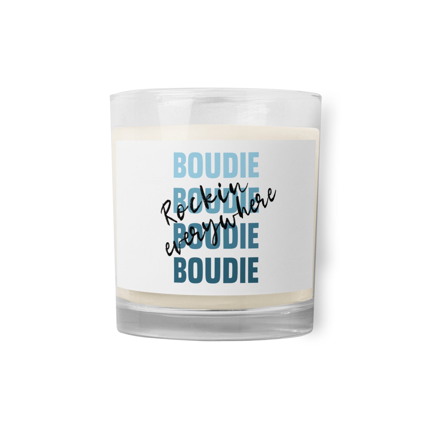 Boudie Rockin' Everywhere Blues Glass jar soy wax candle