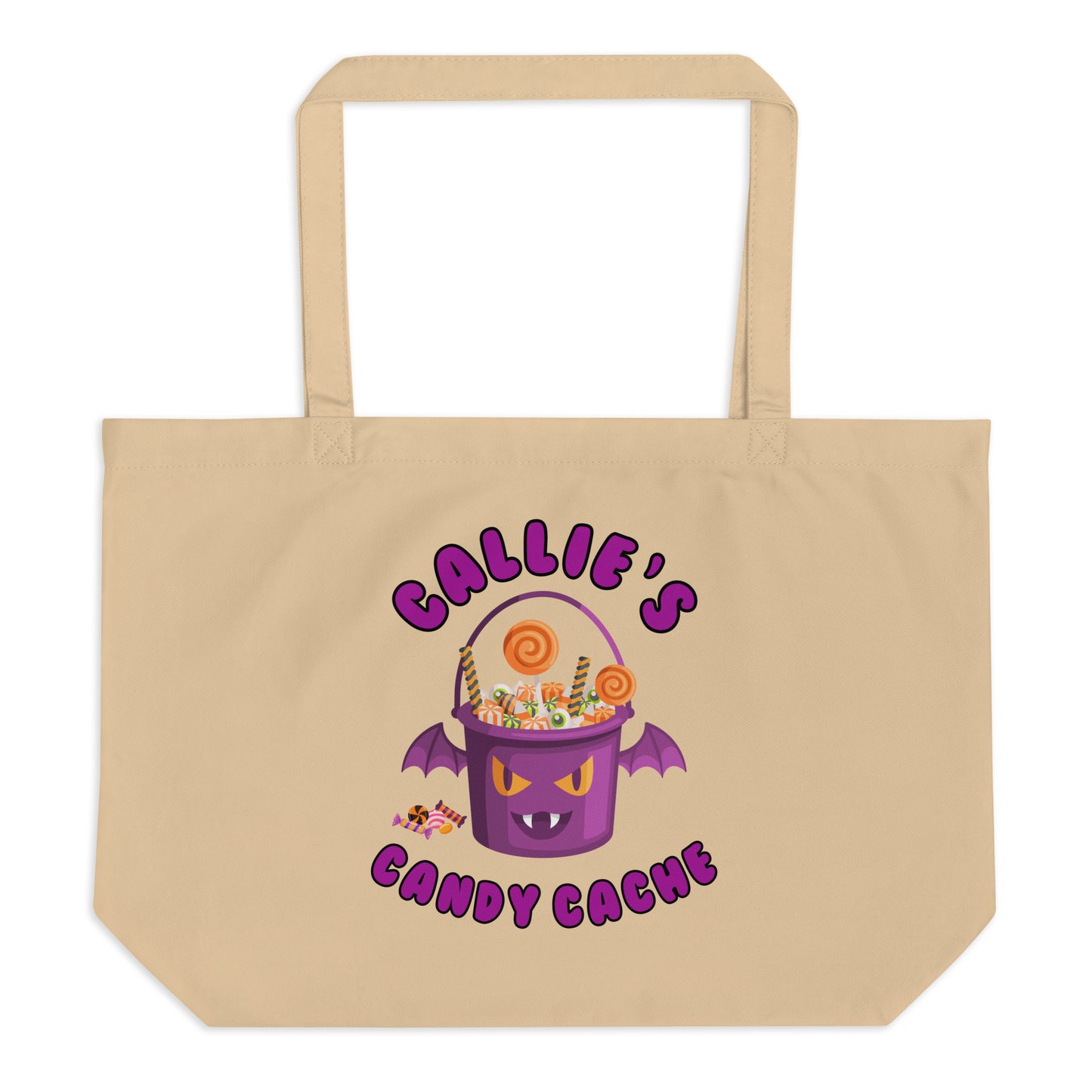 Customized Vampire Bat Large organic tote bag