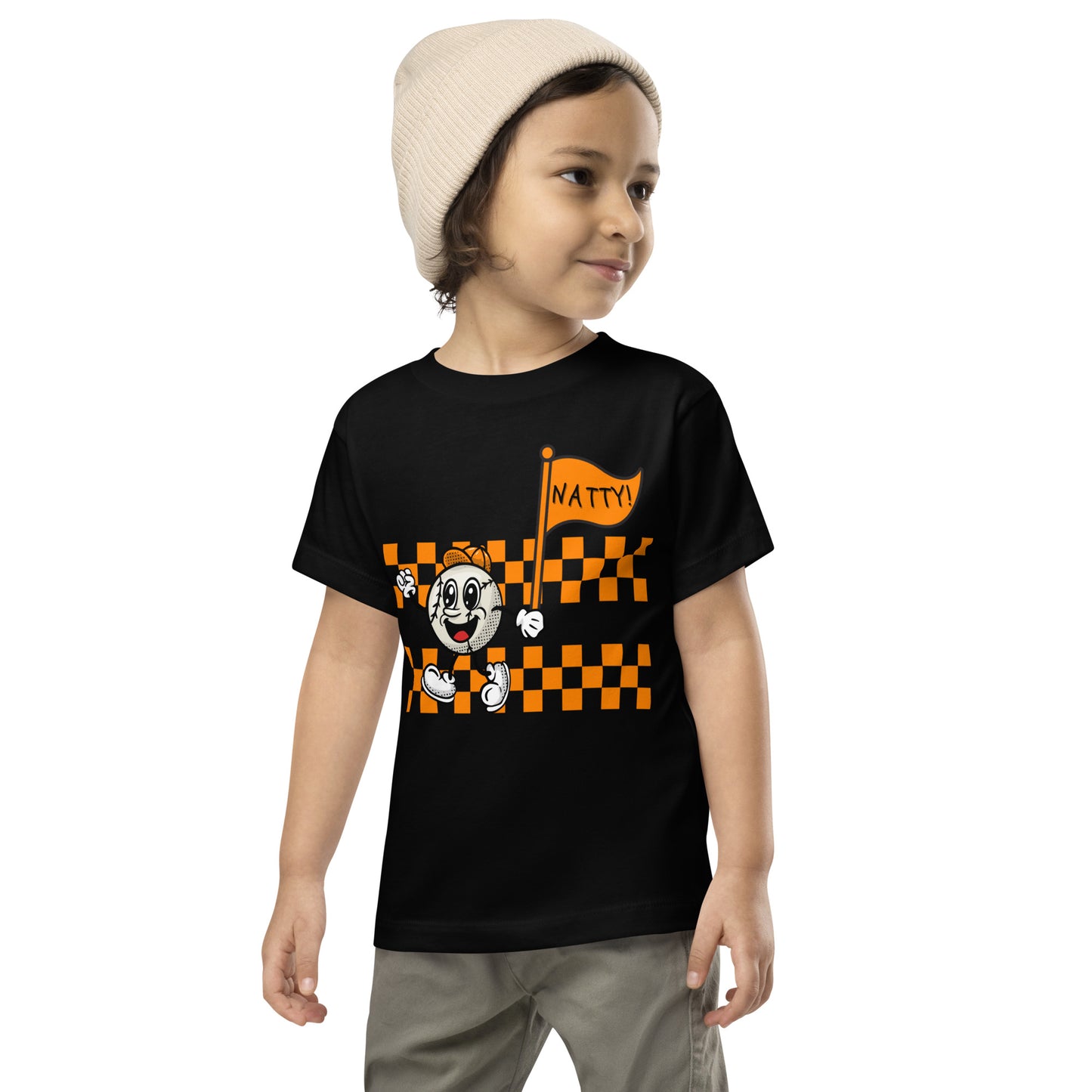 NATTY! Flag Toddler Short Sleeve Tee