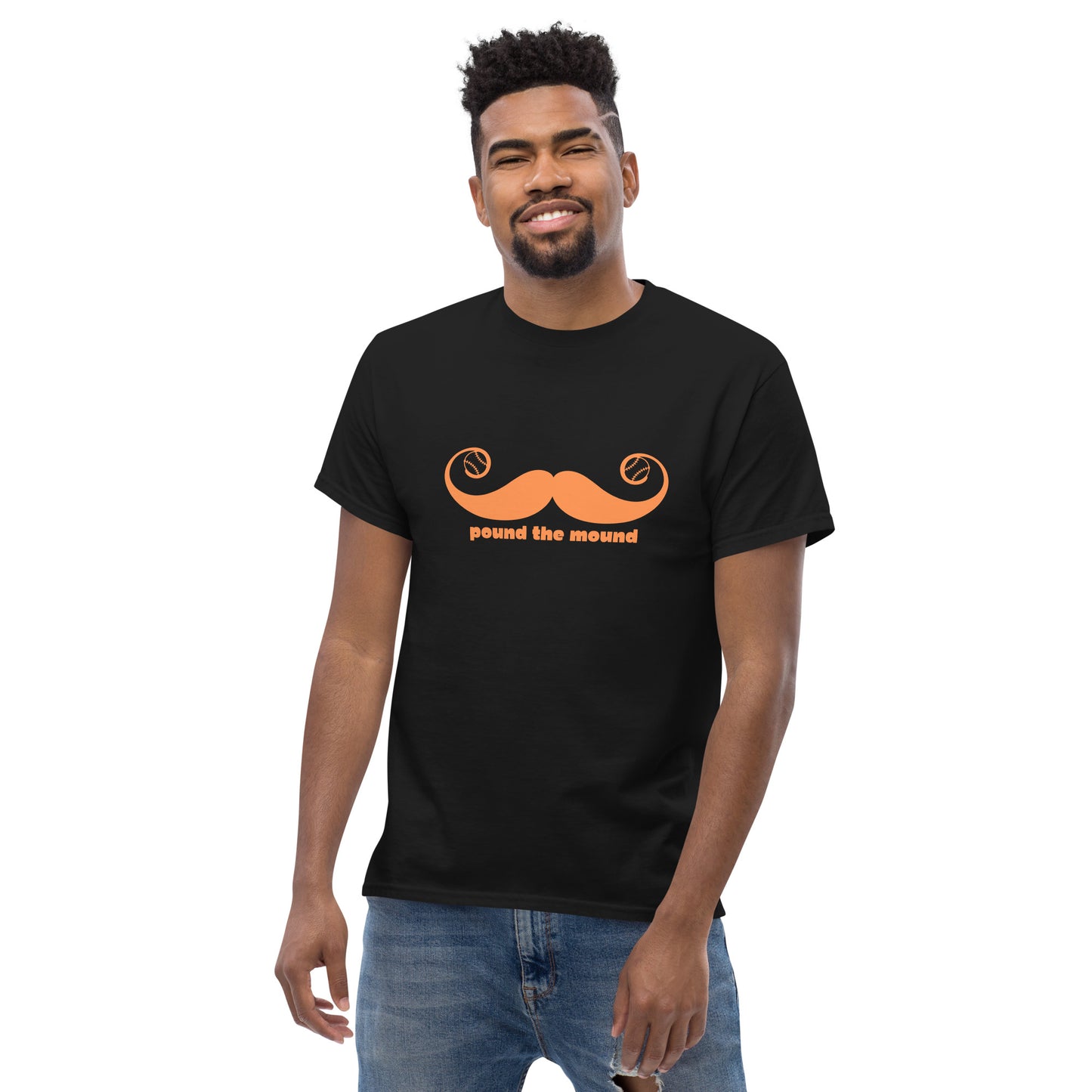 Pound the Mound Orange Baseball Unisex classic tee