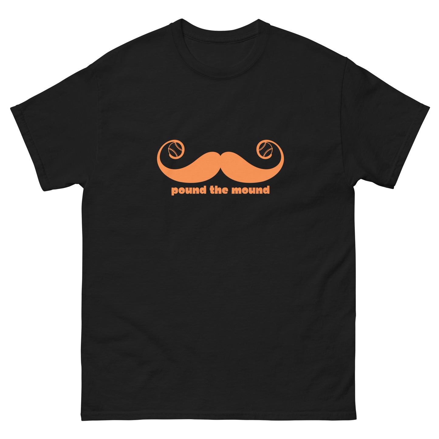 Pound the Mound Orange Baseball Unisex classic tee