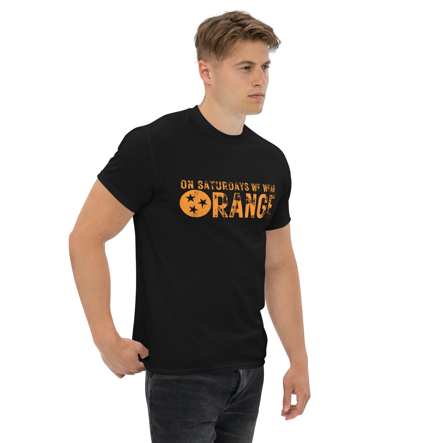 On Saturdays we wear ORANGE Unisex classic tee