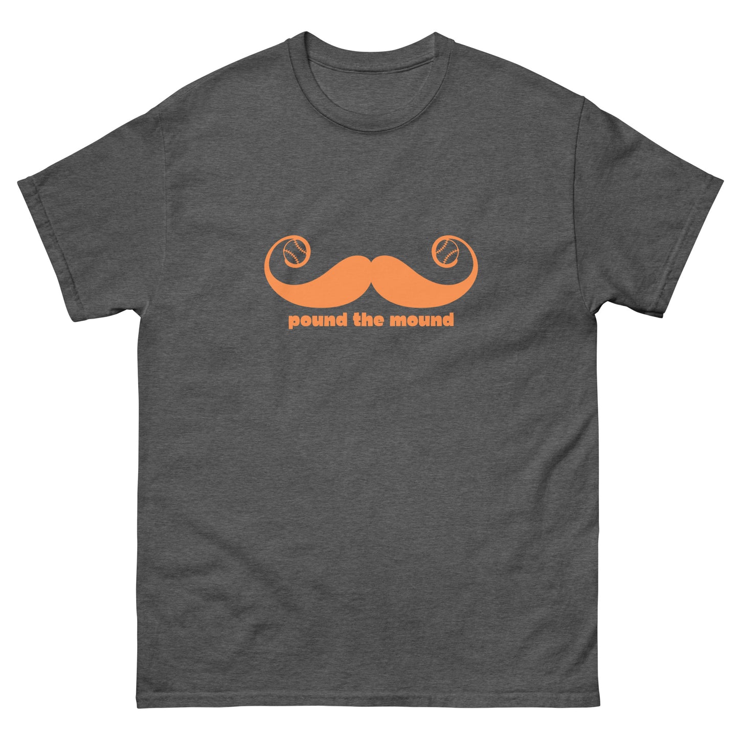 Pound the Mound Orange Baseball Unisex classic tee