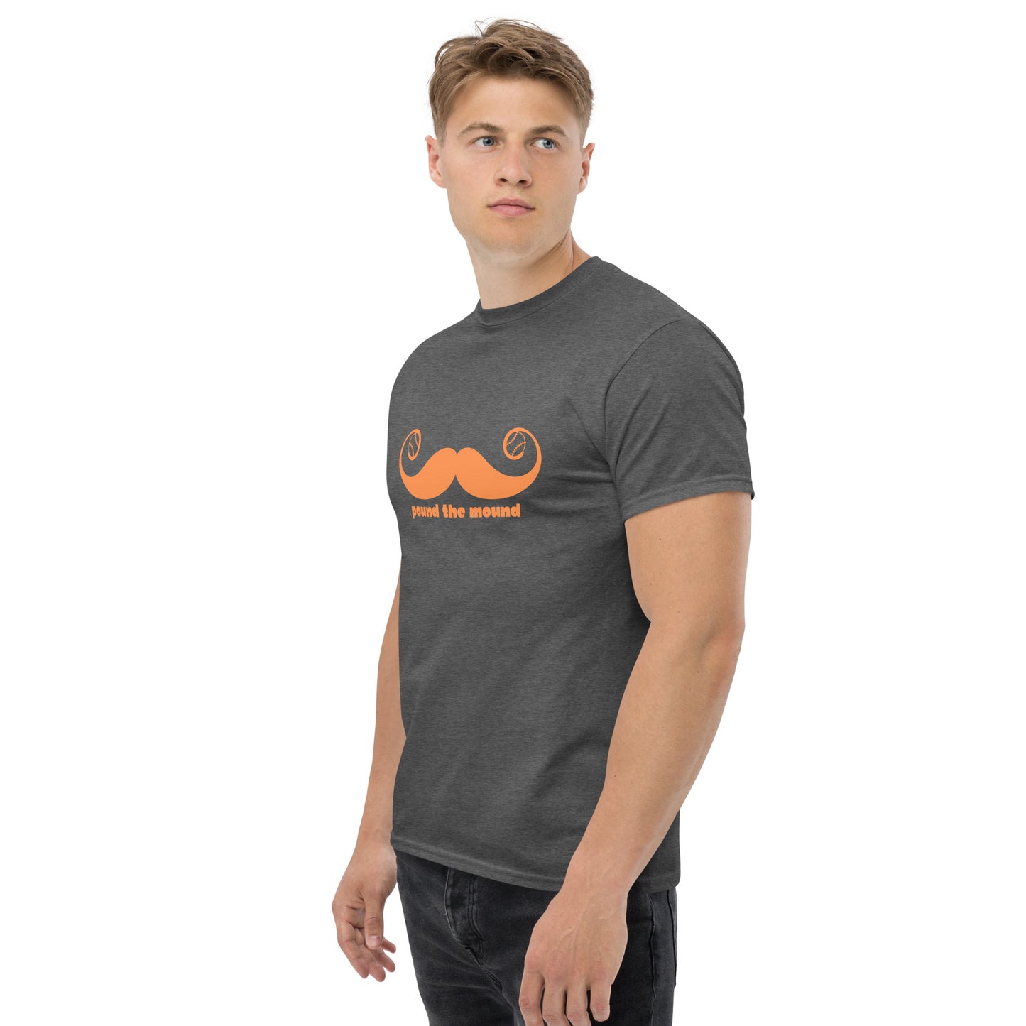 Pound the Mound Orange Baseball Unisex classic tee