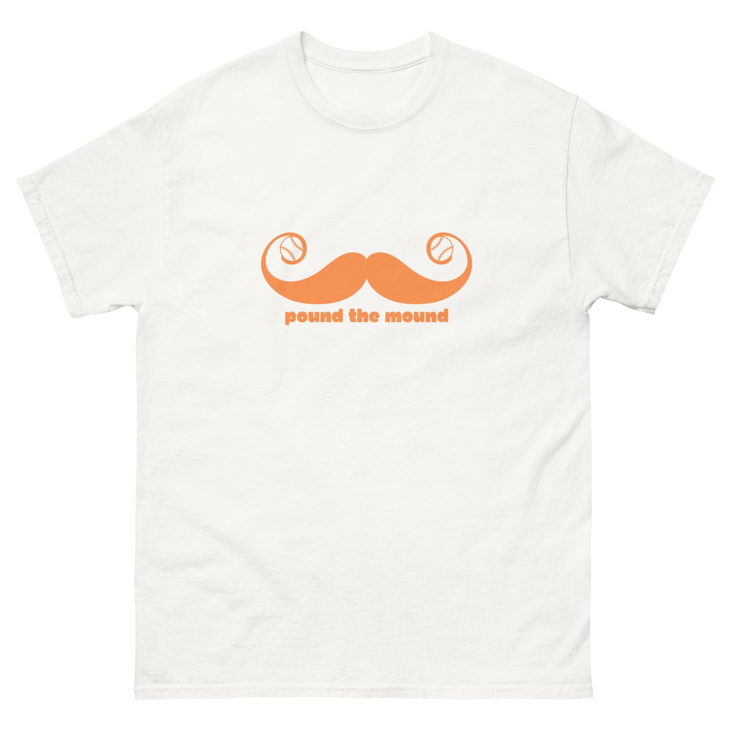 Pound the Mound Orange Baseball Unisex classic tee