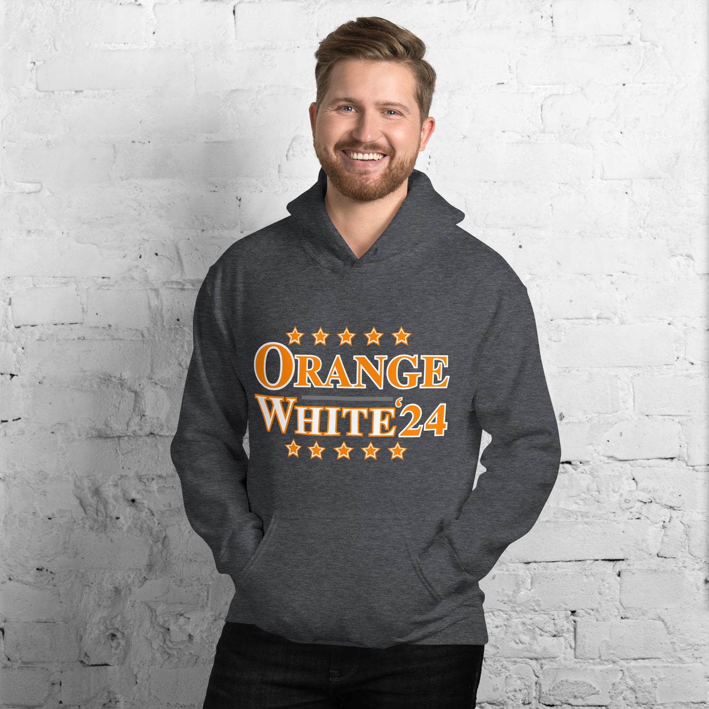 ORANGE/WHITE '24 ELECTION Unisex Hoodie