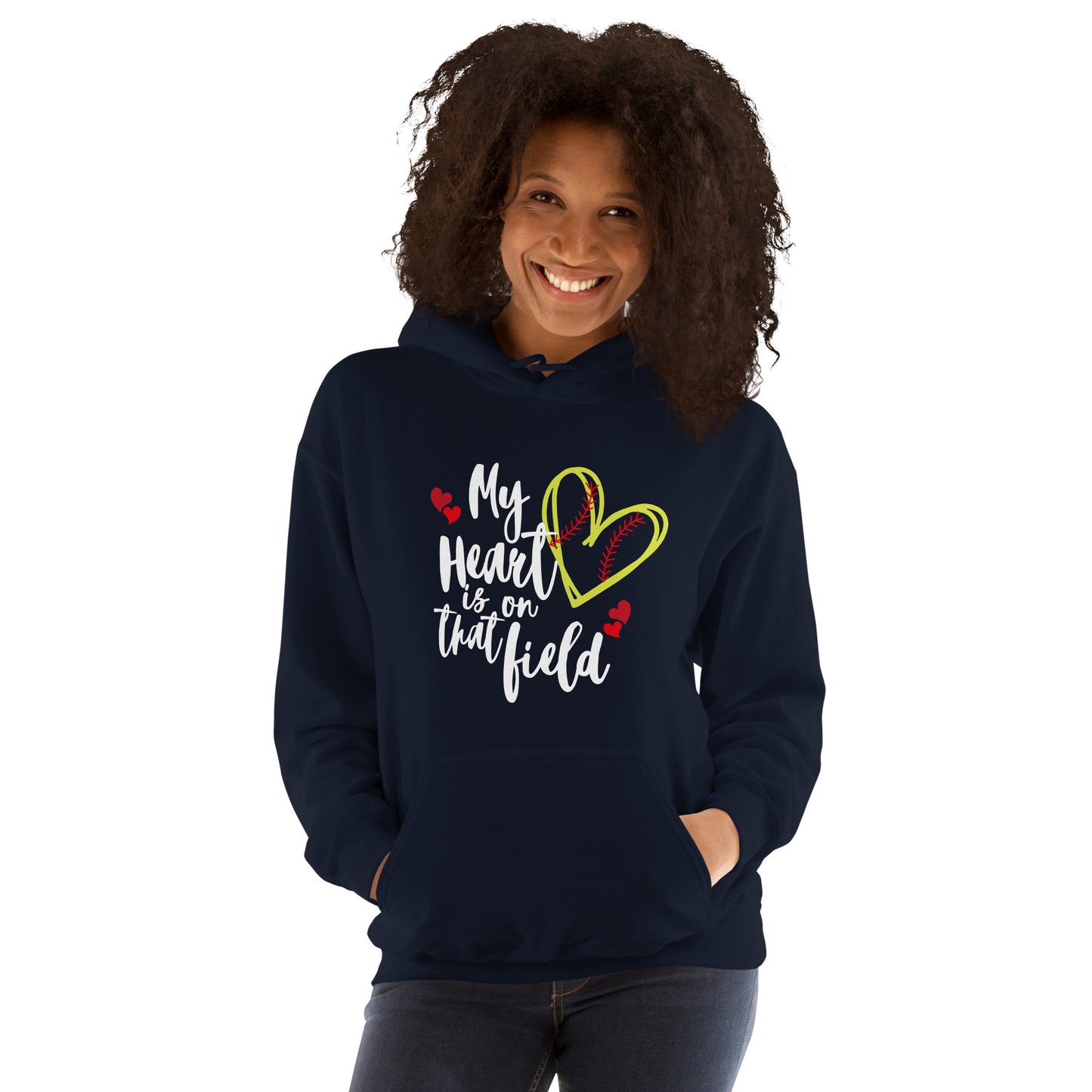 MY Heart is on that Field Unisex Hoodie