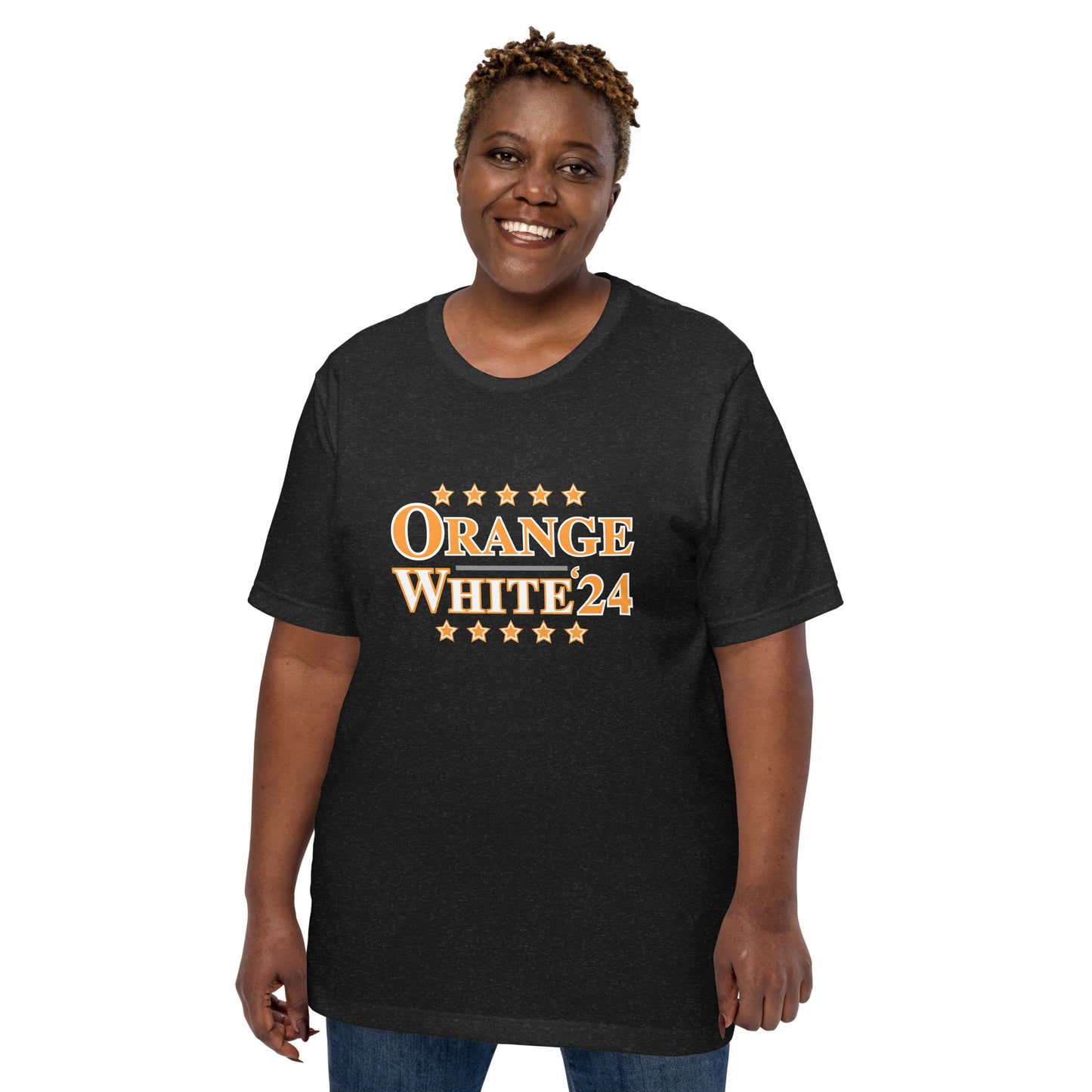 ORANGE/WHITE '24 Election Unisex t-shirt