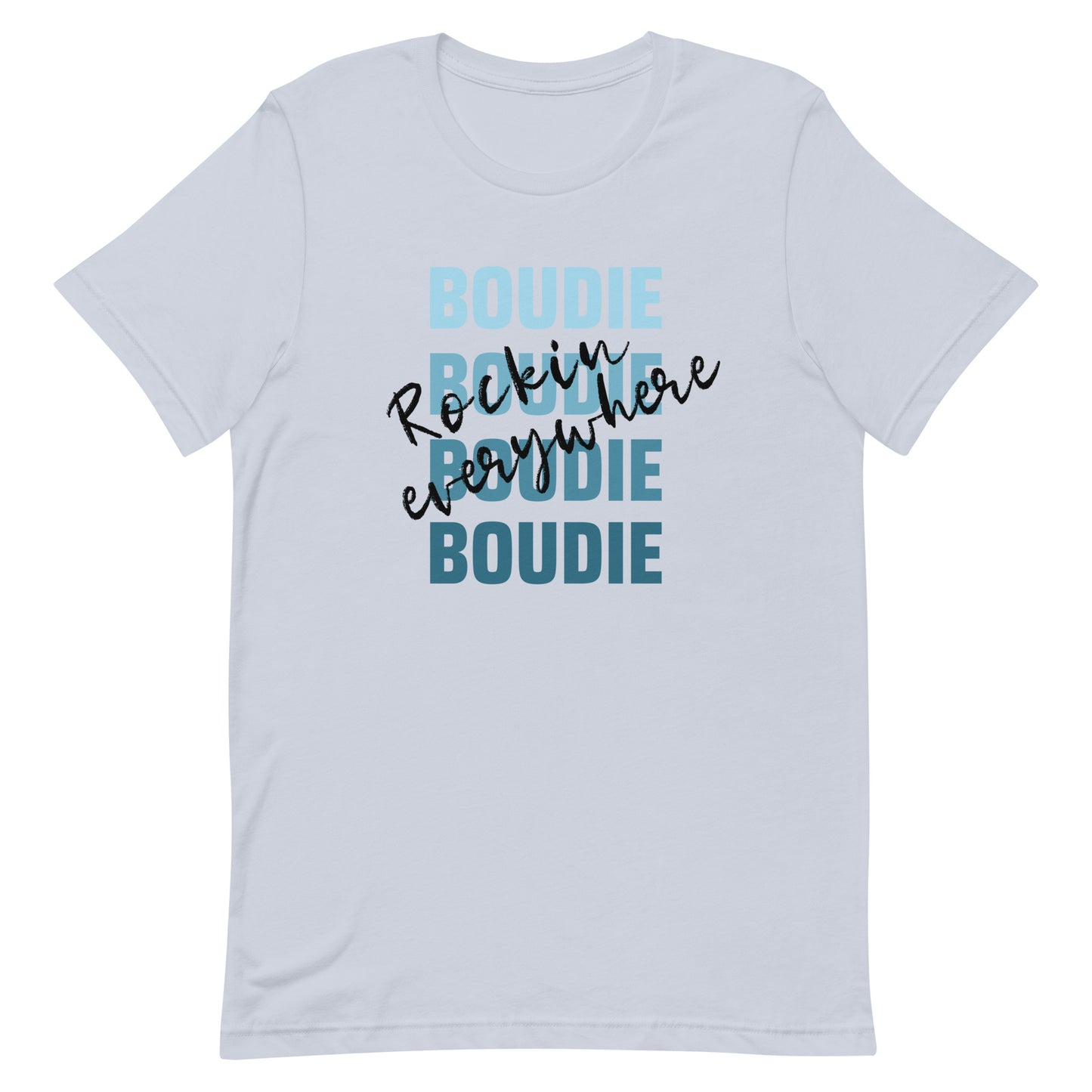 Boudie Rockin' Everywhere Blues Unisex t-shirt