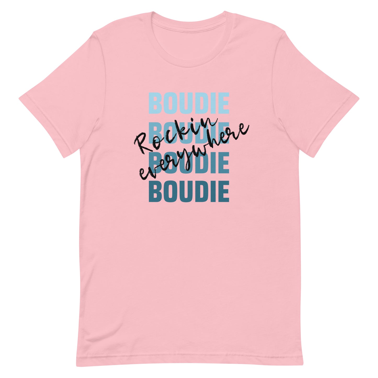 Boudie Rockin' Everywhere Blues Unisex t-shirt