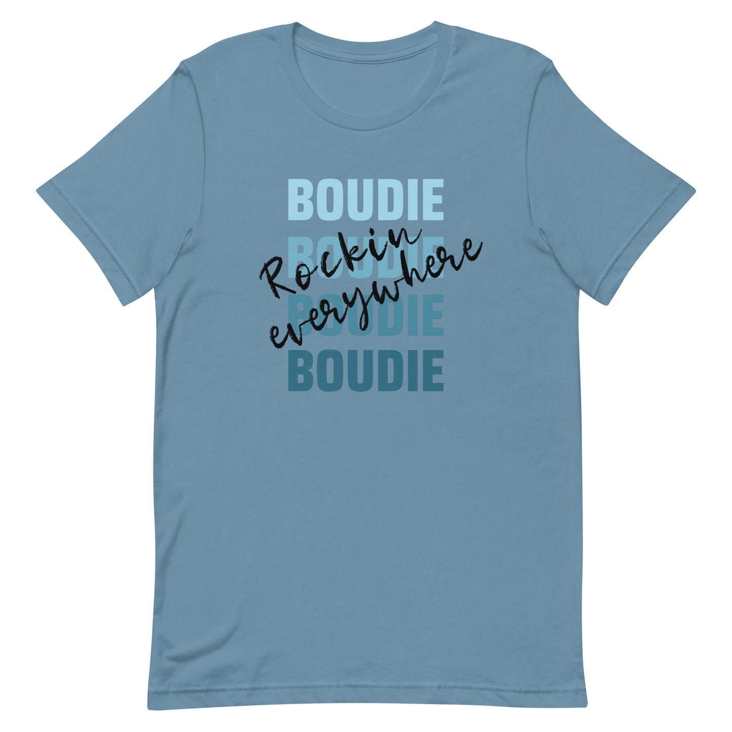 Boudie Rockin' Everywhere Blues Unisex t-shirt