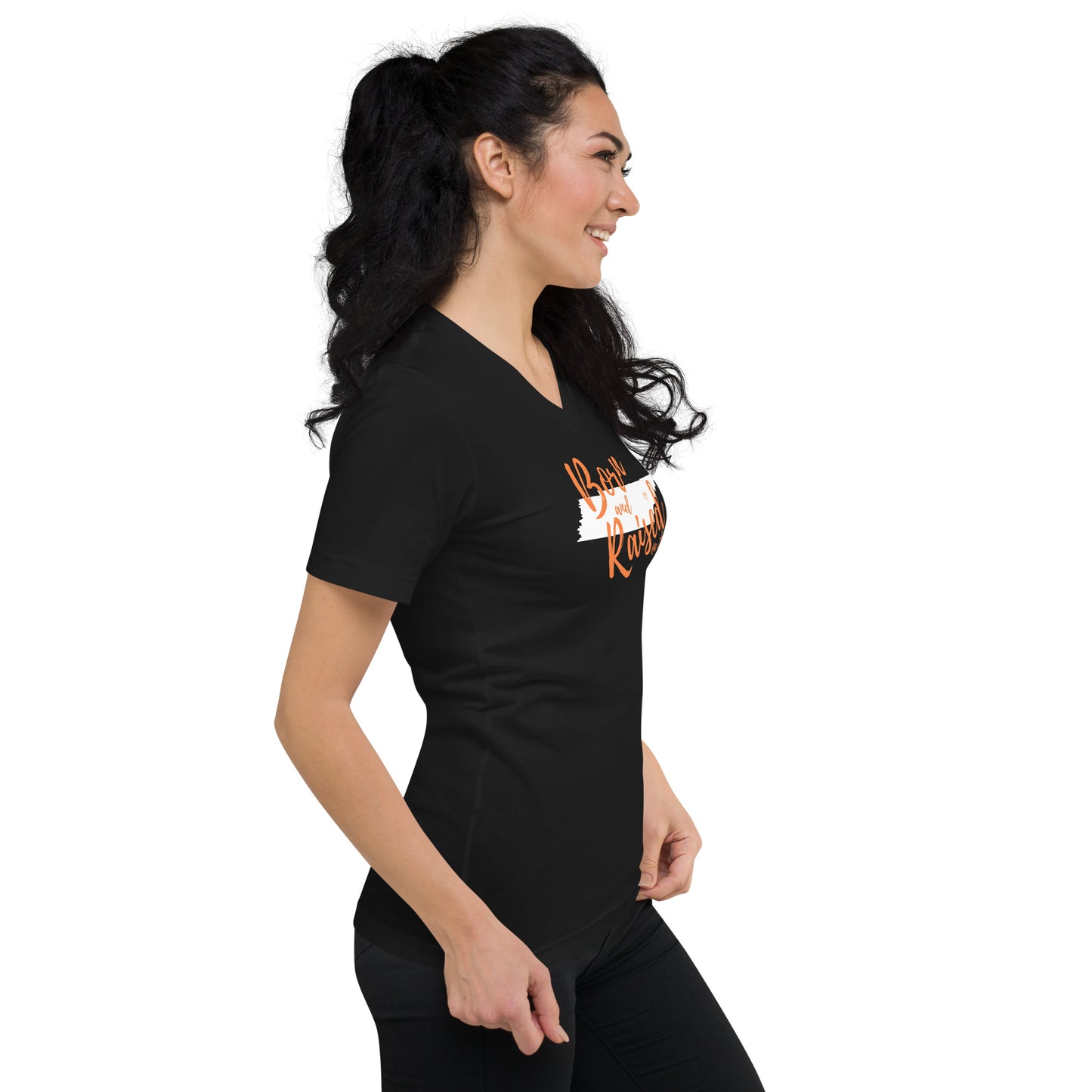 Born and Raised TN Unisex Short Sleeve V-Neck T-Shirt