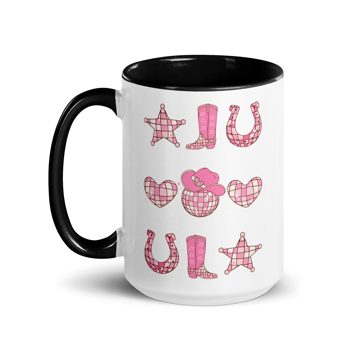 Disco Cowgirl Mug with Color Inside