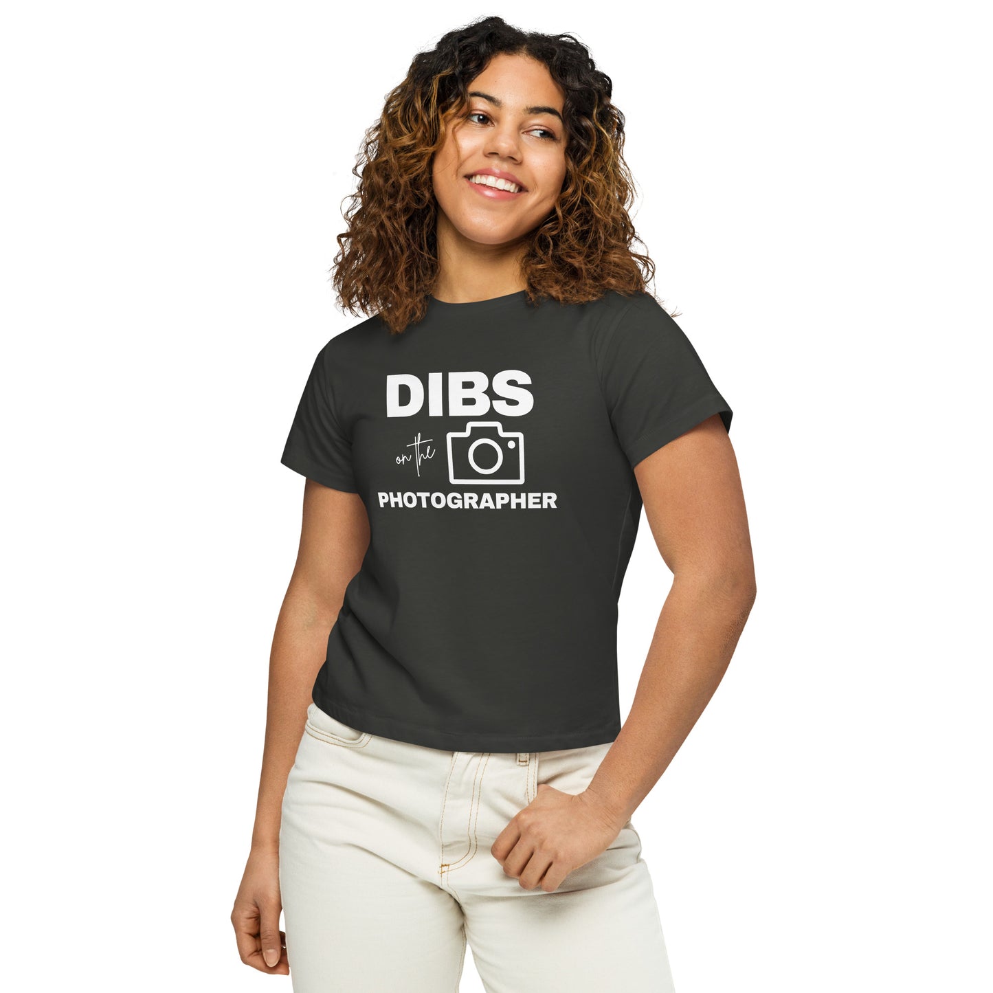 DIBS on the Photographer Women’s high-waisted t-shirt