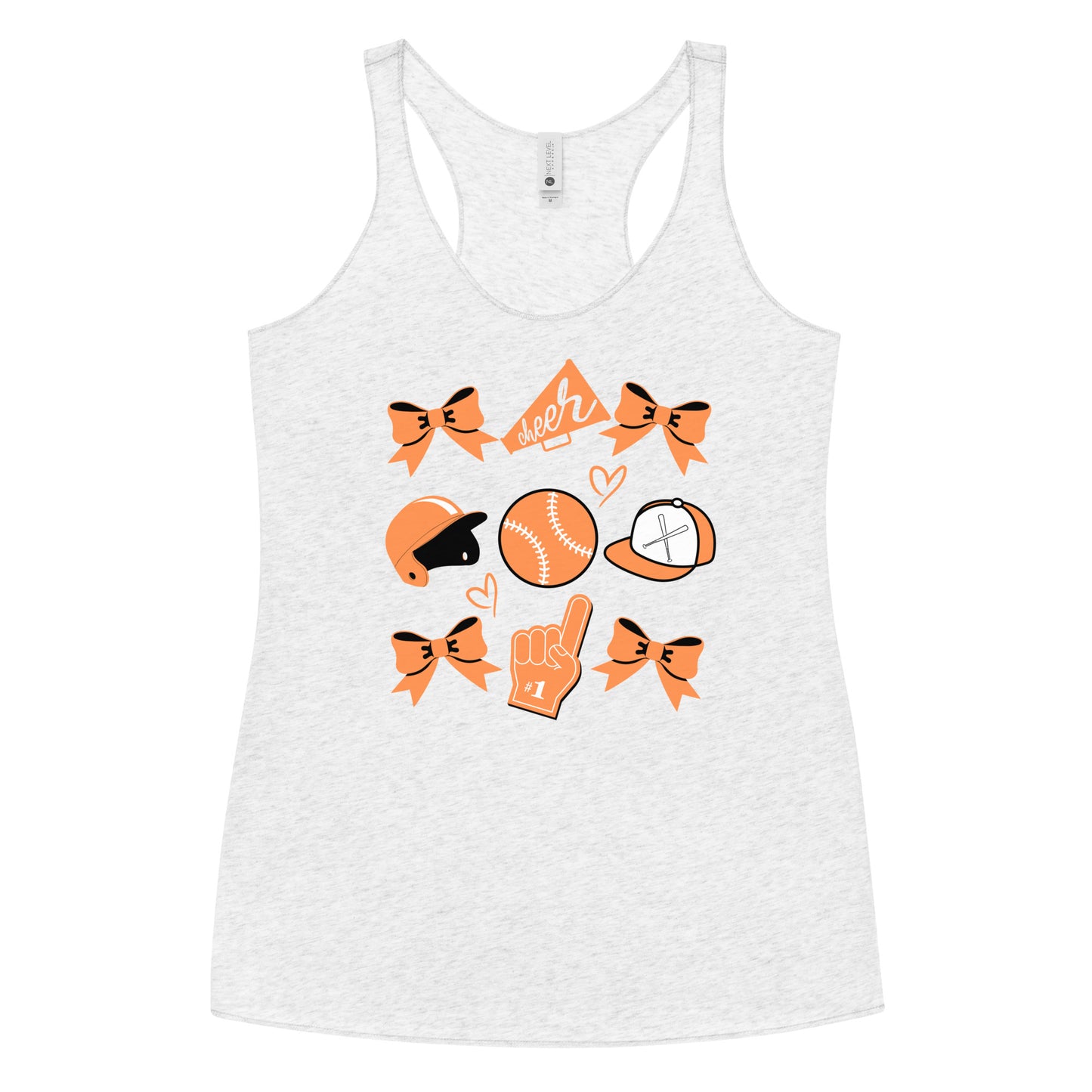 Tennessee Orange Baseball Cheer Women's Racerback Tank