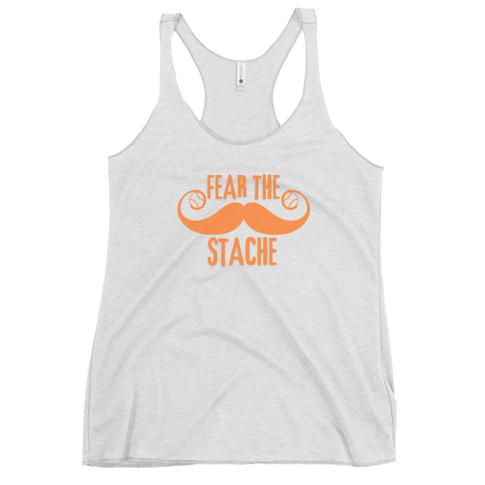 Fear the Stache Women's Racerback Tank