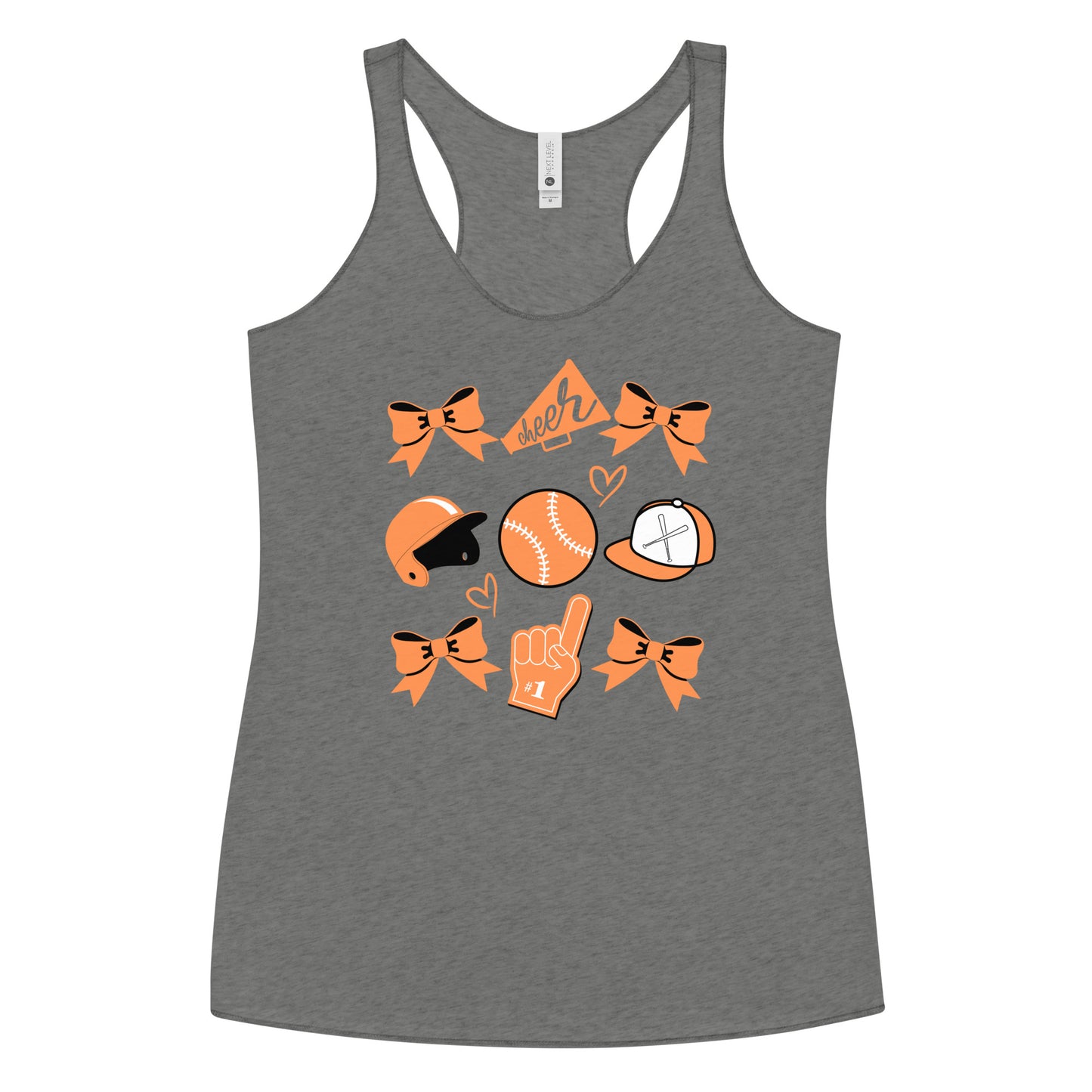 Tennessee Orange Baseball Cheer Women's Racerback Tank