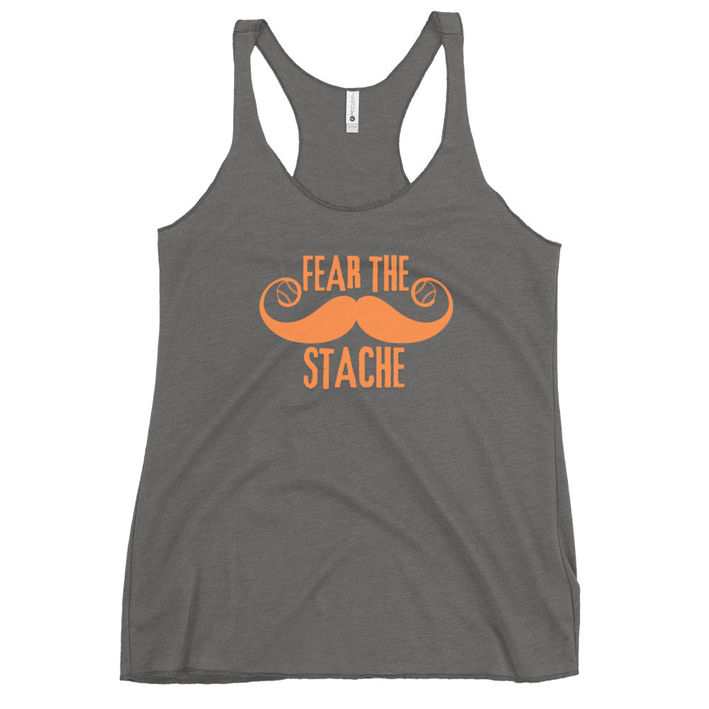 Fear the Stache Women's Racerback Tank