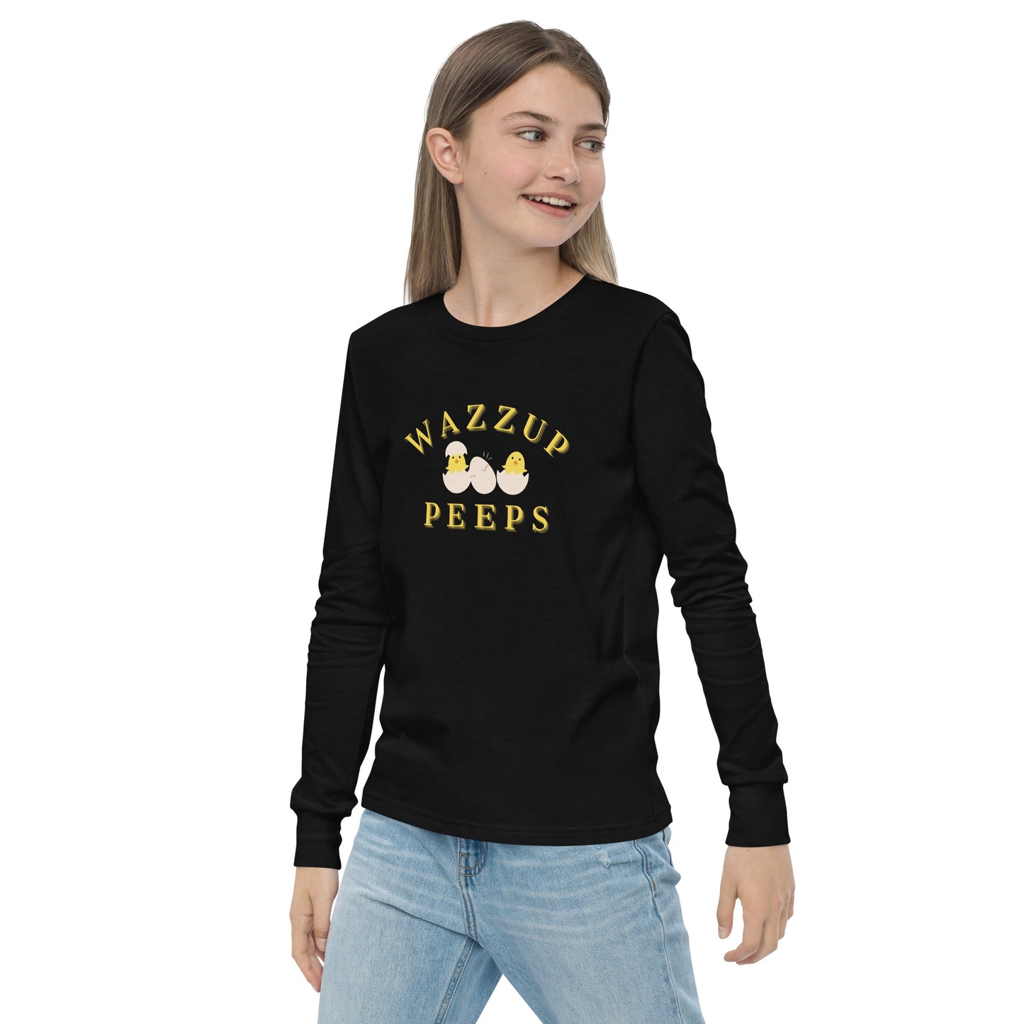 Wazzup Peeps Chicks Youth long sleeve tee