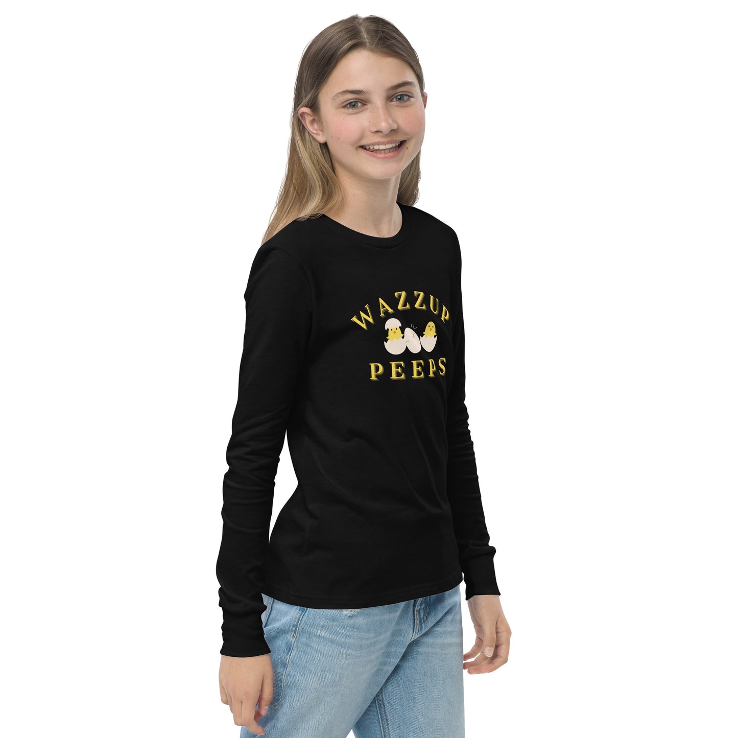 Wazzup Peeps Chicks Youth long sleeve tee