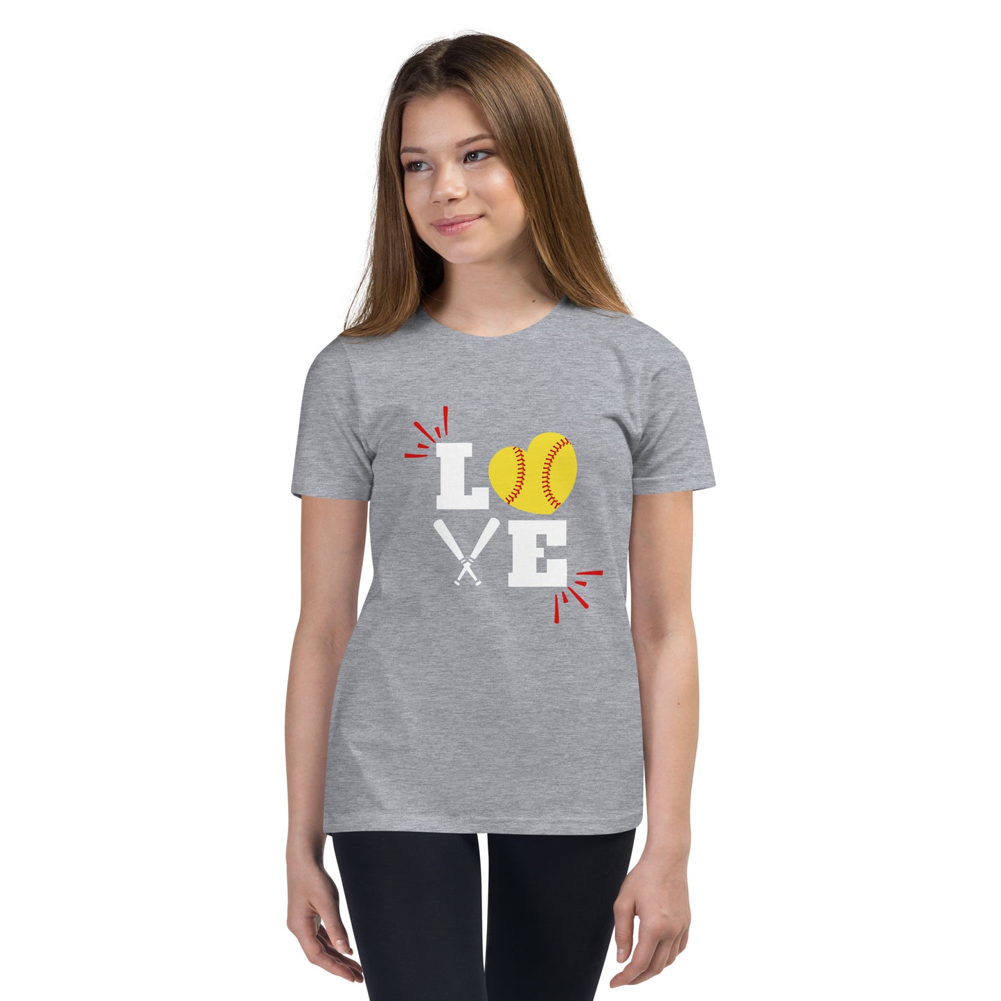 Softball LOVE Youth Short Sleeve T-Shirt