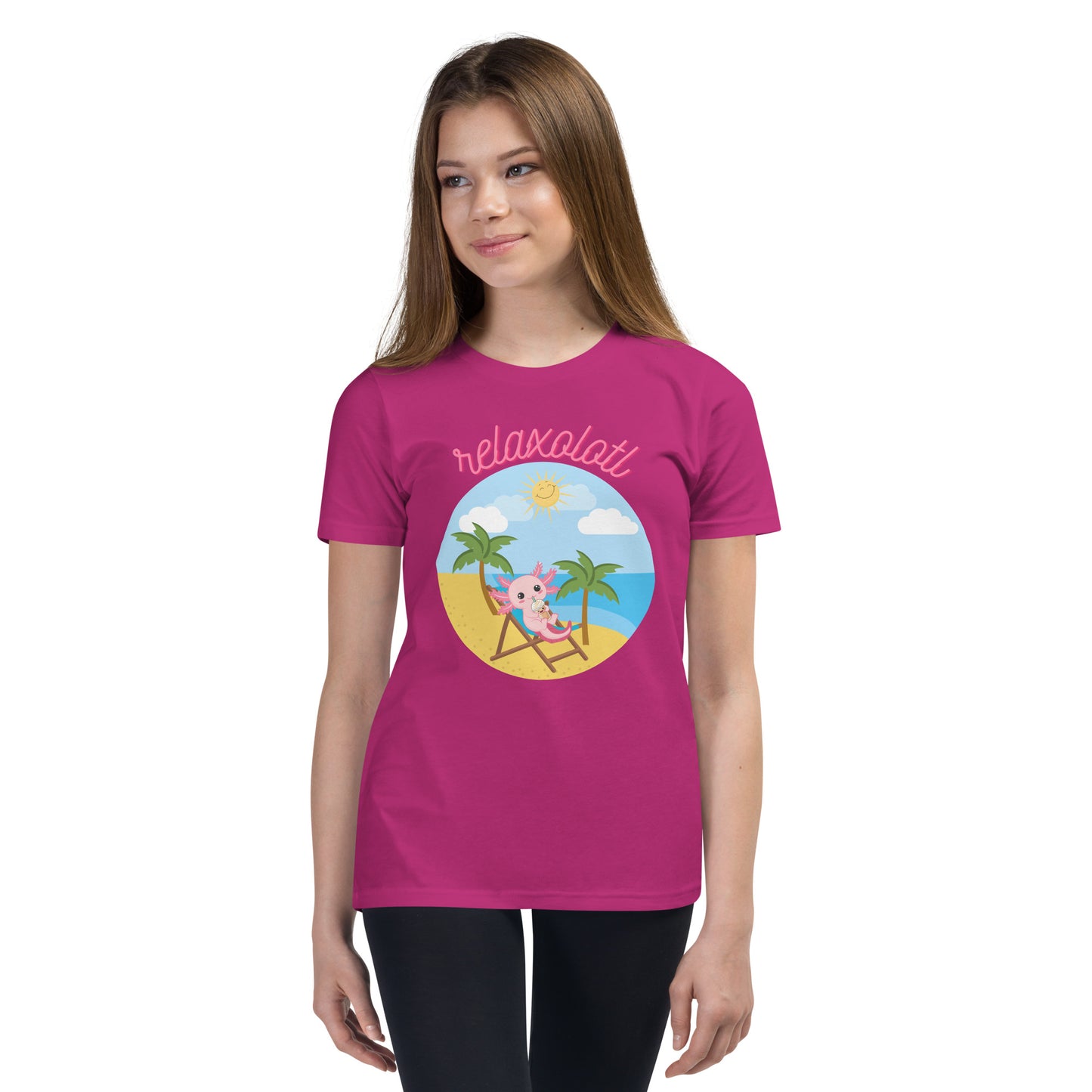 Relaxolotl Youth Short Sleeve T-Shirt