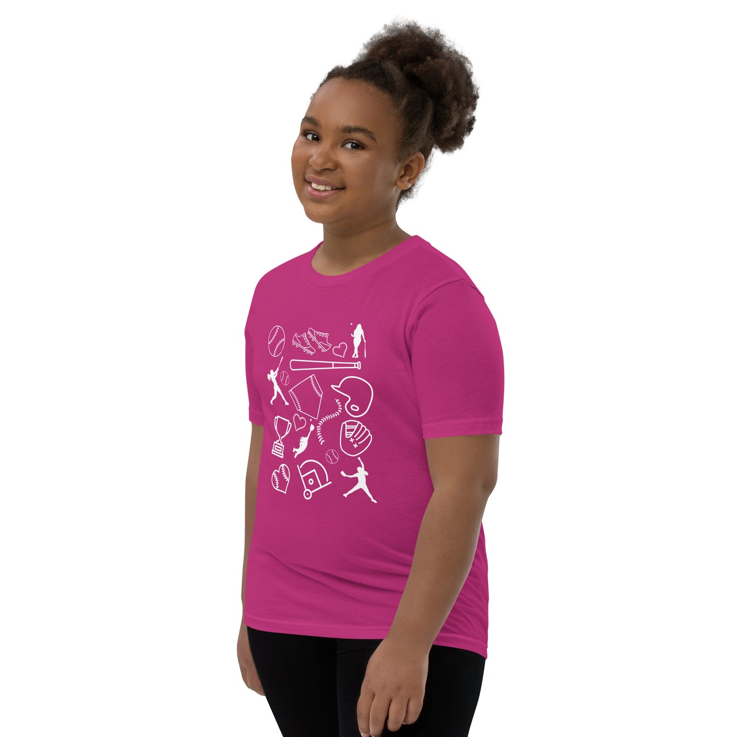 Softball Doodles Youth Short Sleeve T-Shirt