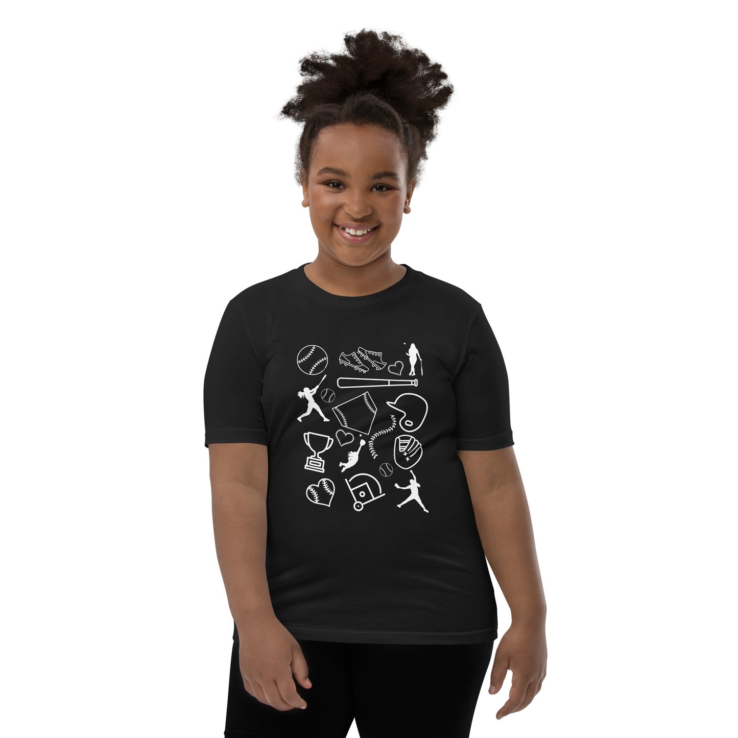 Softball Doodles Youth Short Sleeve T-Shirt
