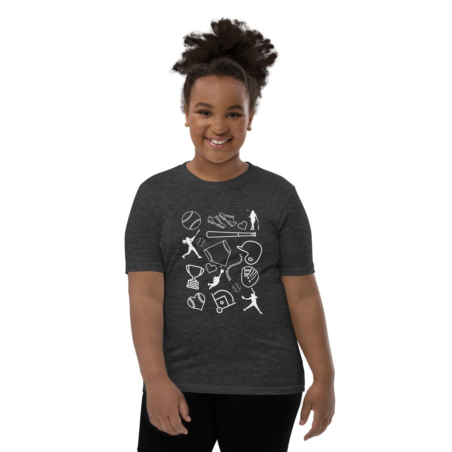 Softball Doodles Youth Short Sleeve T-Shirt