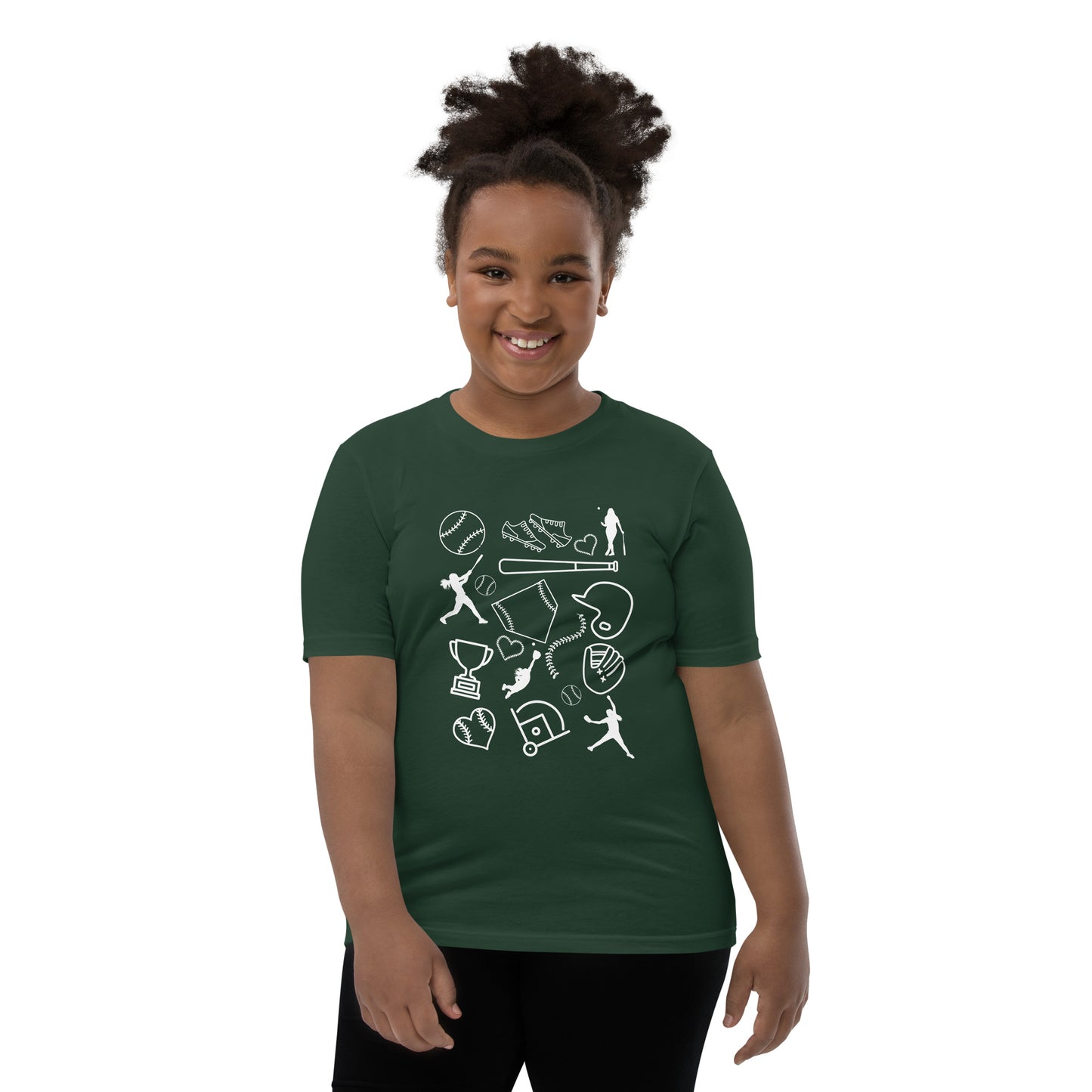 Softball Doodles Youth Short Sleeve T-Shirt