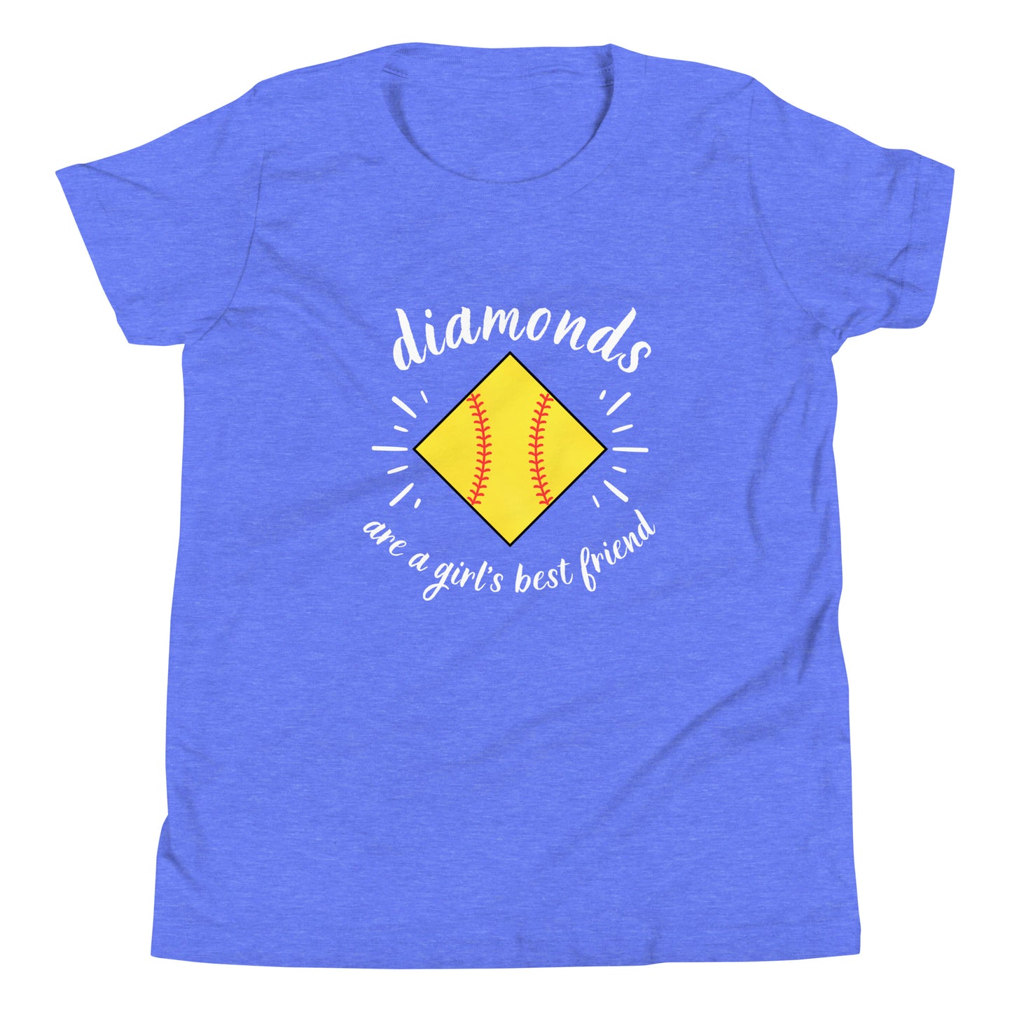 Diamonds are a Girl's Best Friend white Youth Short Sleeve T-Shirt