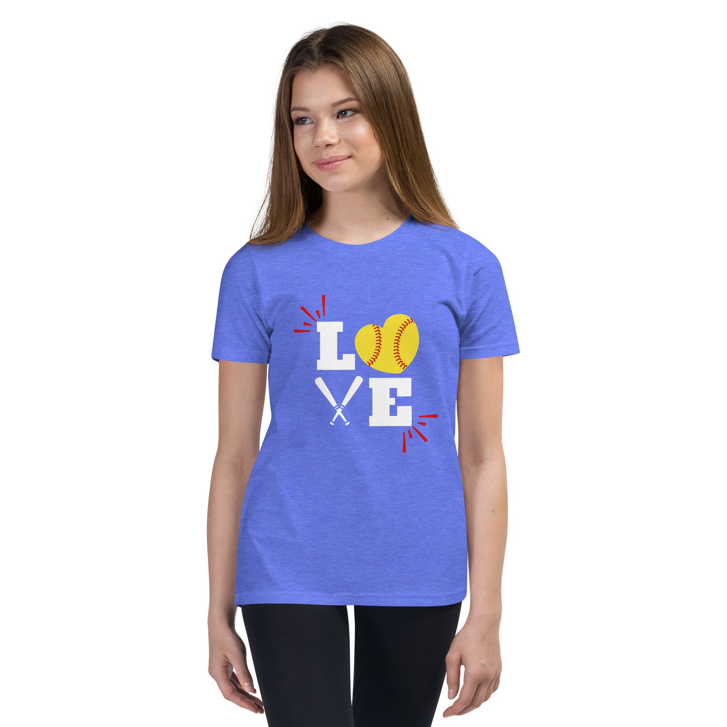 Softball LOVE Youth Short Sleeve T-Shirt