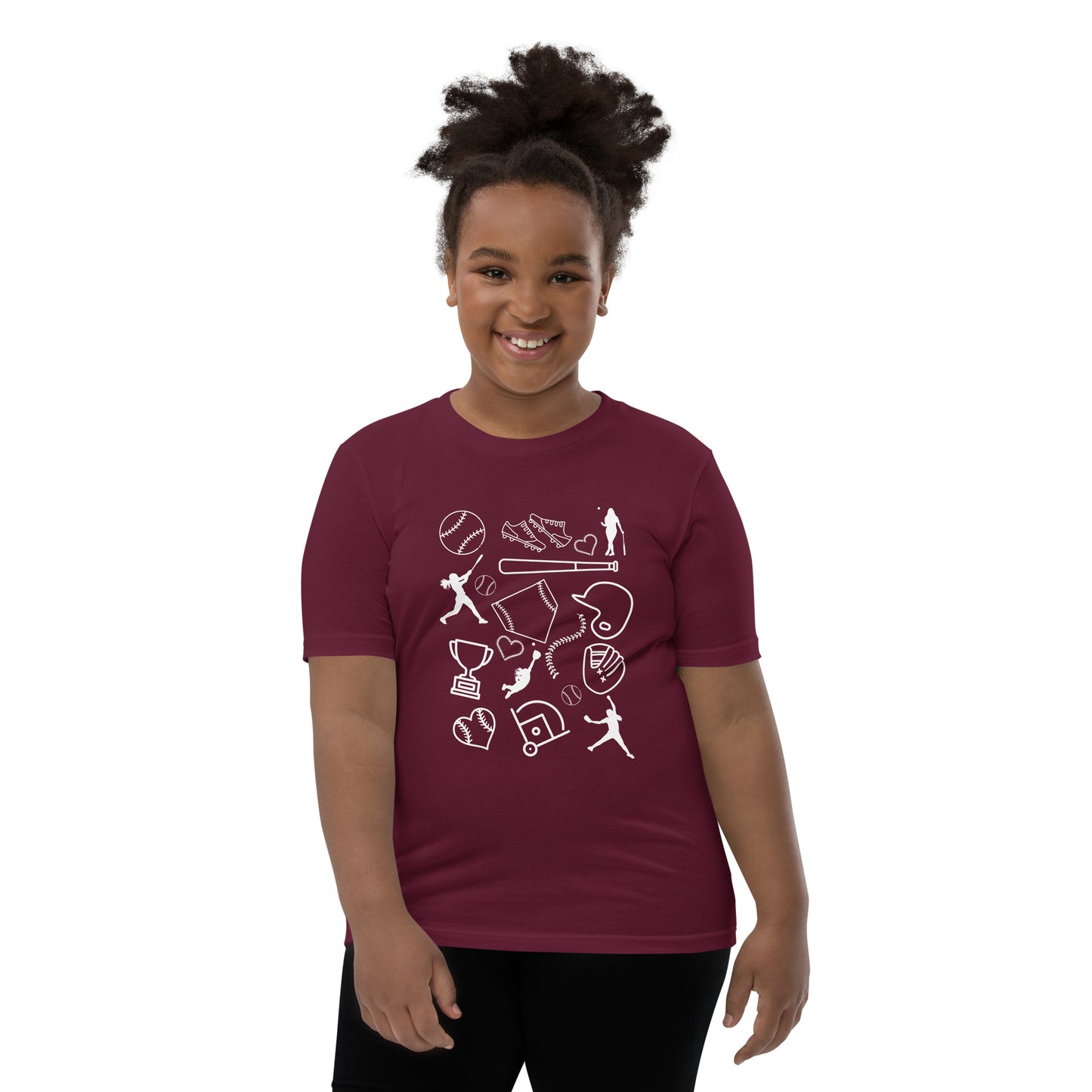 Softball Doodles Youth Short Sleeve T-Shirt