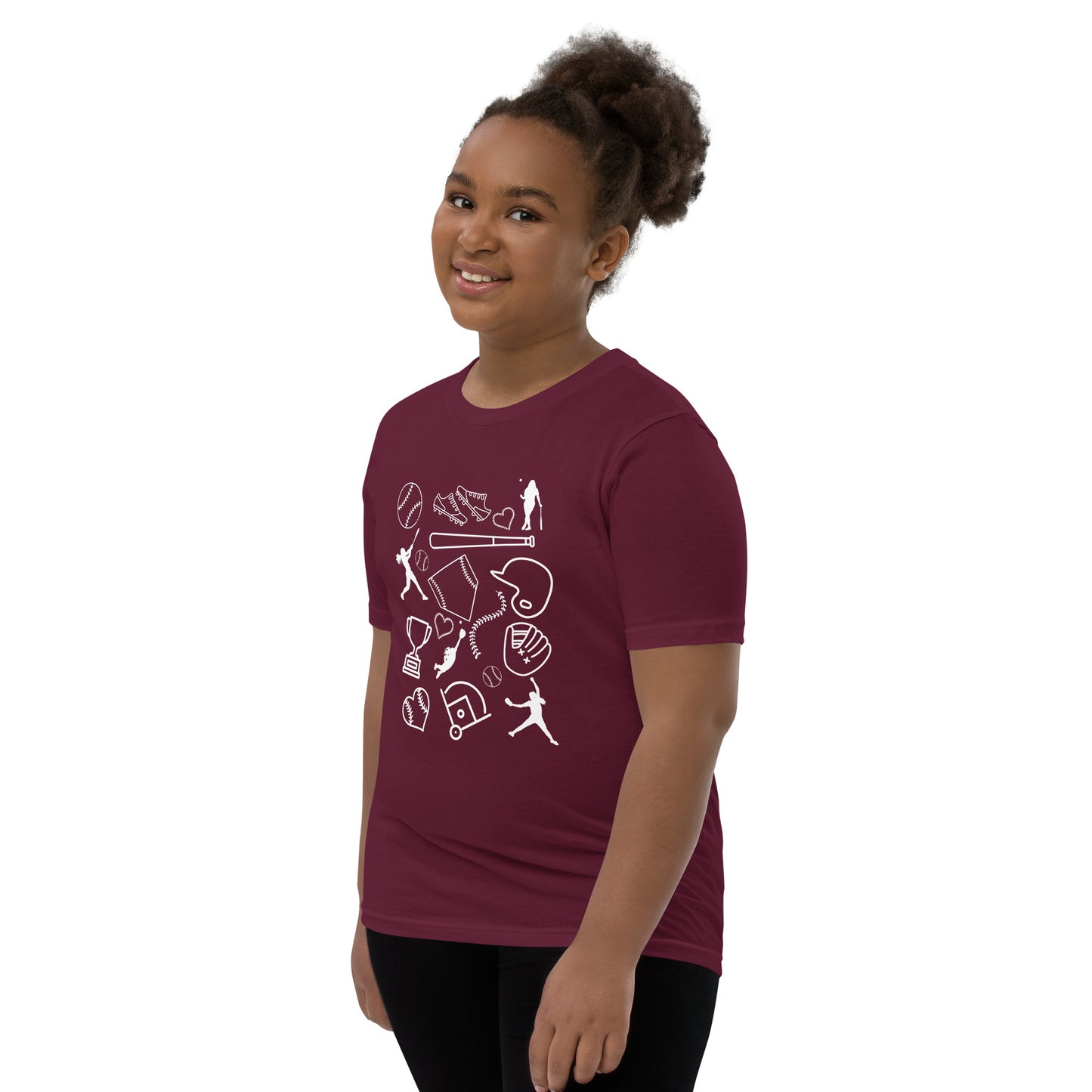 Softball Doodles Youth Short Sleeve T-Shirt