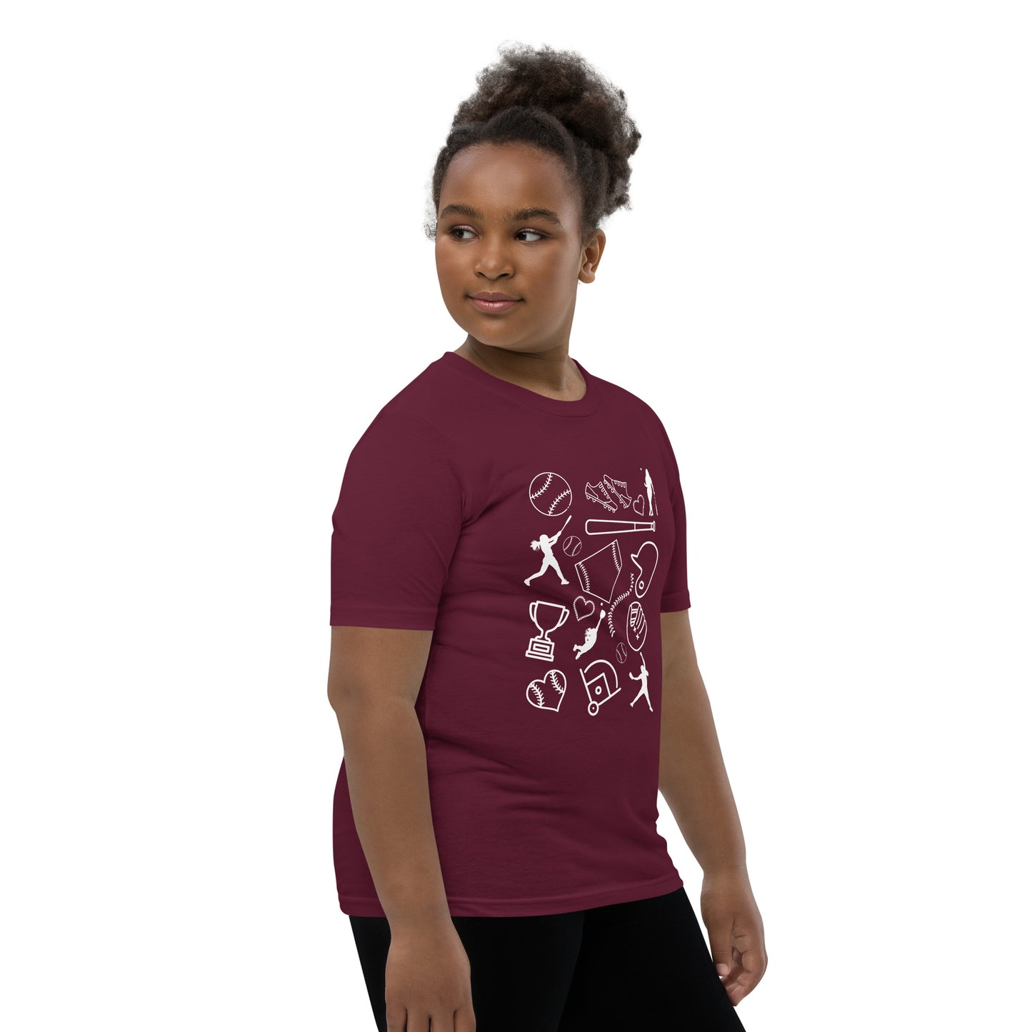 Softball Doodles Youth Short Sleeve T-Shirt