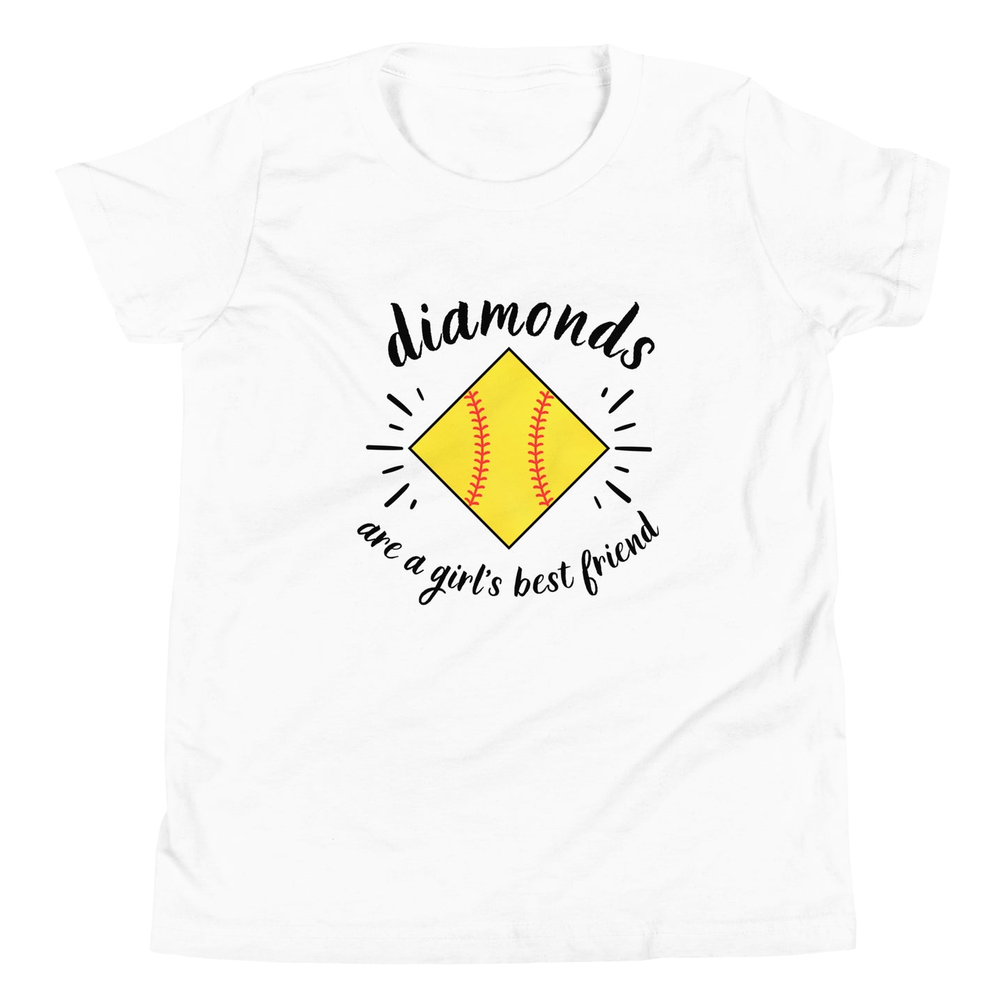 Diamonds are a Girl's Best Friend Youth Short Sleeve T-Shirt