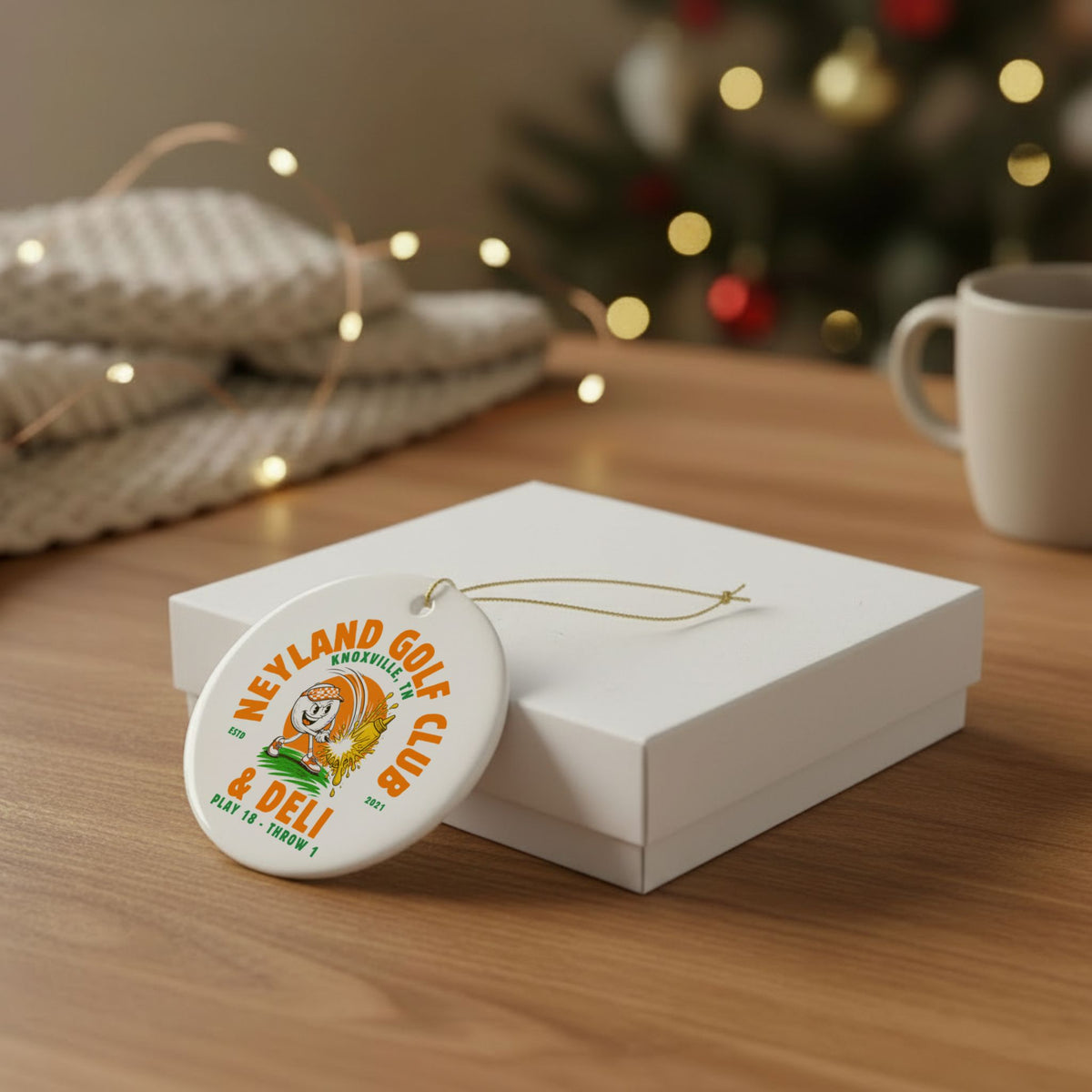 Neyland Golf Club & Deli Ceramic Ornament — Knoxville Lane Hater Holiday Decoration
