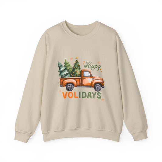 "Happy Volidays" Christmas Tree Pickup Crewneck